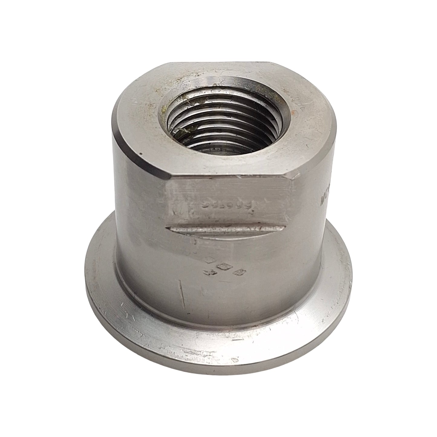 Used MC#08IDB0M44 Tri Clamp Sanitary Adapter, 1/2in NPT Female to 1-1/2in TriClamp