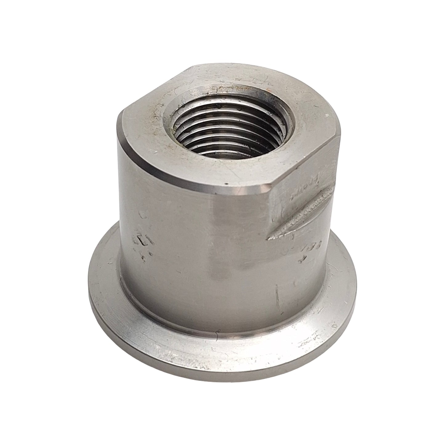 Used MC#08IDB0M44 Tri Clamp Sanitary Adapter, 1/2in NPT Female to 1-1/2in TriClamp