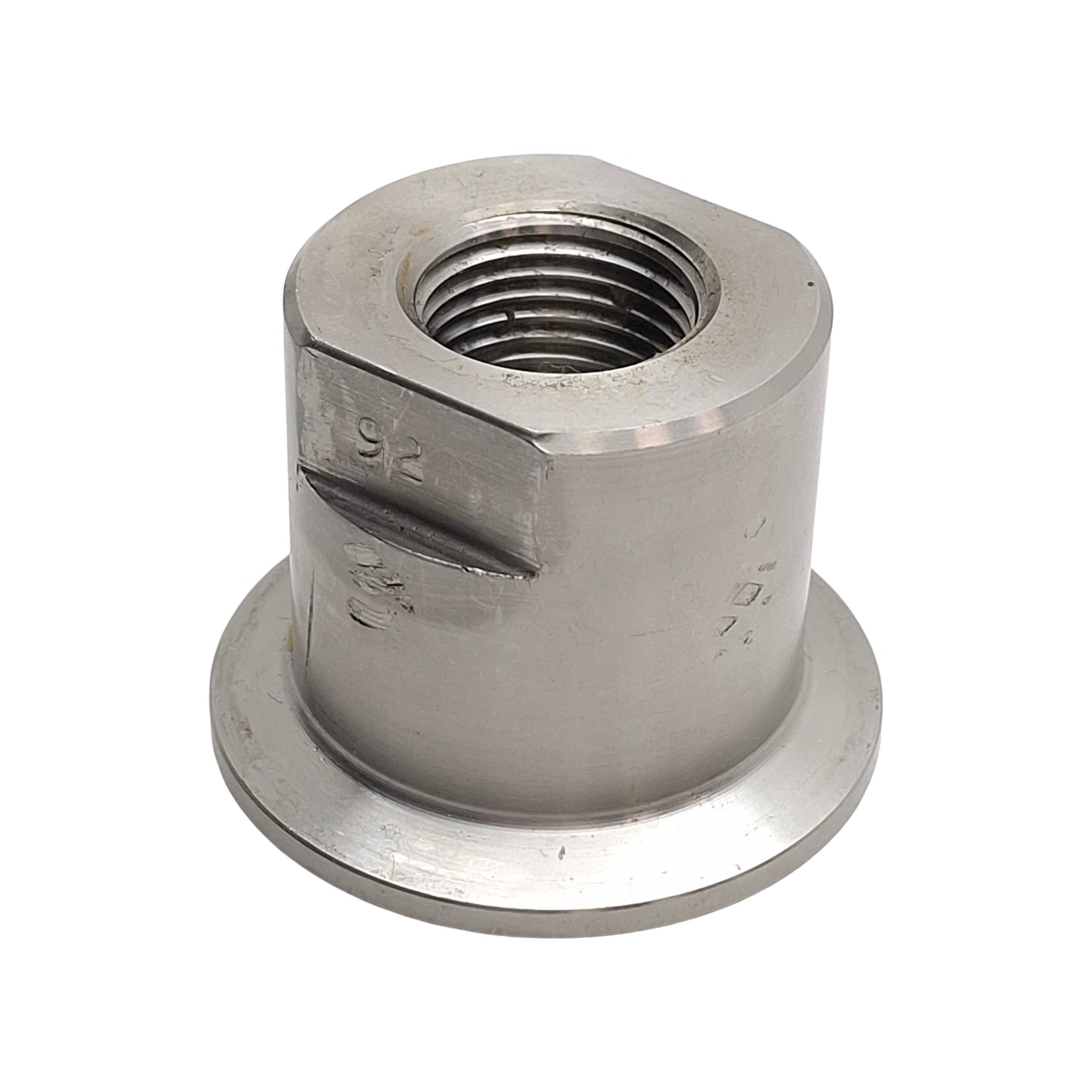 Used MC#08IDB0M44 Tri Clamp Sanitary Adapter, 1/2in NPT Female to 1-1/2in TriClamp