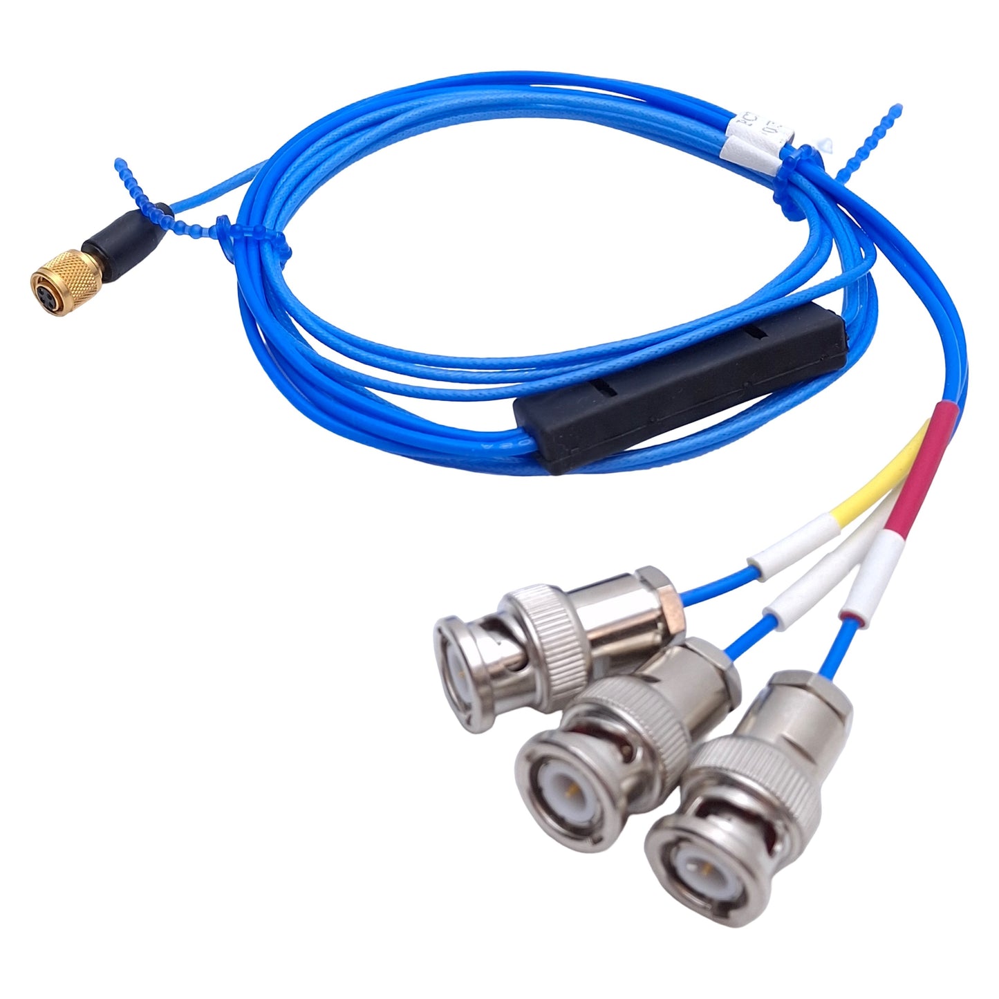 New – Open box PCB Piezotronics 034G05 Coaxial Cable, 4-Socket Plug To 3x BNC Plug, 5ft Length