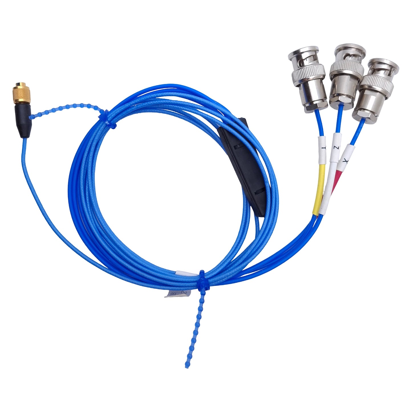 New – Open box PCB Piezotronics 034G05 Coaxial Cable, 4-Socket Plug To 3x BNC Plug, 5ft Length