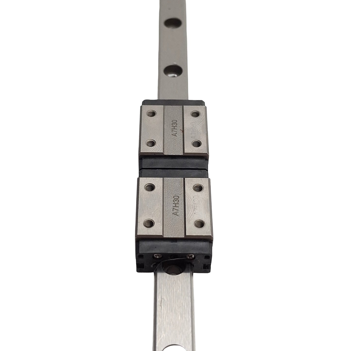 Used THK HSR10RM Linear Guide Rail With 2x Bearings, Rail: 395mm, Slide: 20mm x 20mm