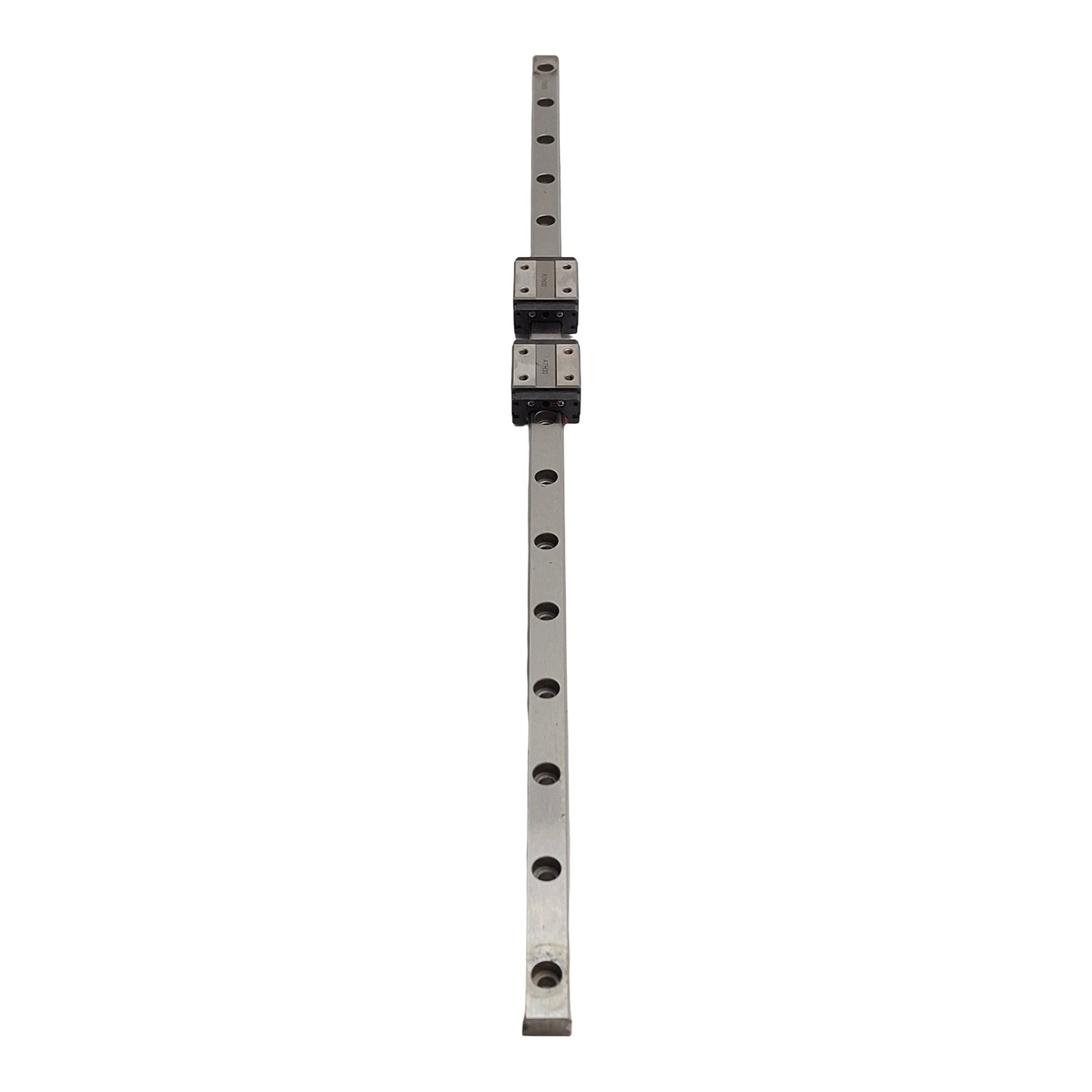 Used THK HSR10RM Linear Guide Rail With 2x Bearings, Rail: 395mm, Slide: 20mm x 20mm