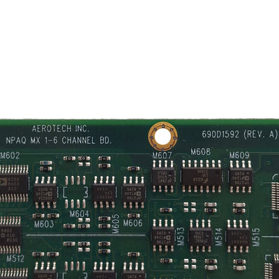 Used Aerotech 690D1592 NPAQ MX 1-6 Channel Board For Use With Aerotech A3200 NPAQ
