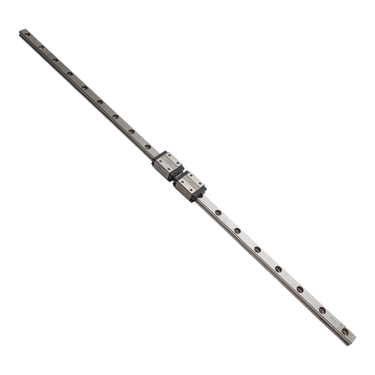 Used THK HSR10RM Linear Guide Rail With 2x Bearings, Rail: 470mm, Slide: 20mm x 30mm