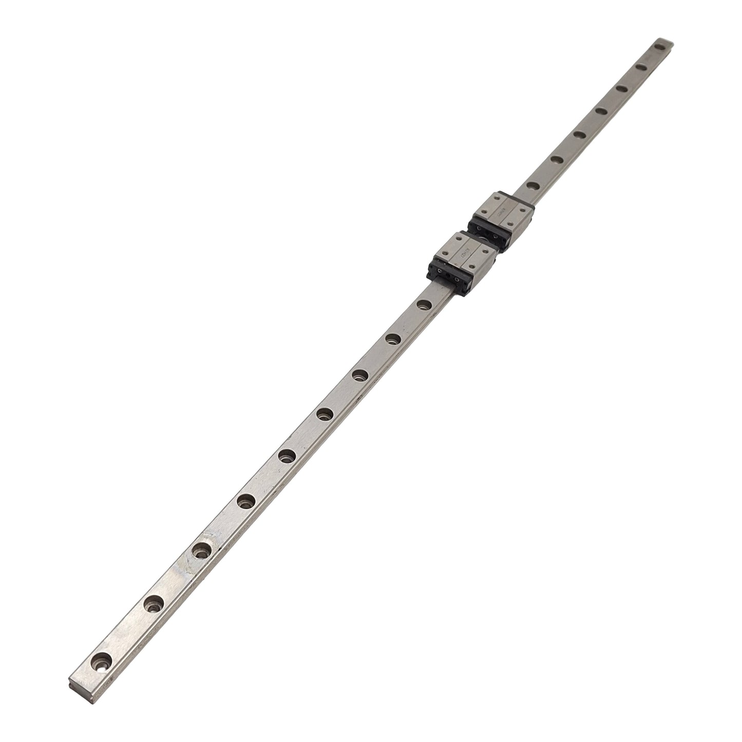 Used THK HSR10RM Linear Guide Rail With 2x Bearings, Rail: 470mm, Slide: 20mm x 30mm
