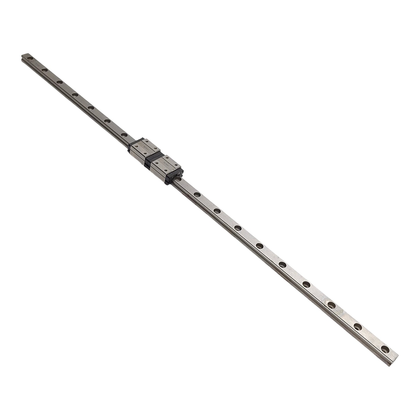 Used THK HSR10RM Linear Guide Rail With 2x Bearings, Rail: 470mm, Slide: 20mm x 30mm