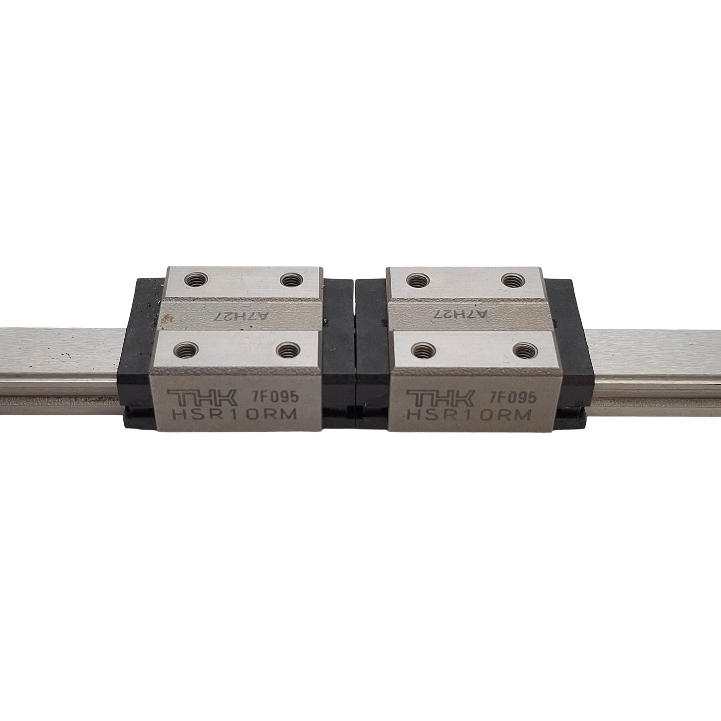 Used THK HSR10RM Linear Guide Rail With 2x Bearings, Rail: 470mm, Slide: 20mm x 30mm