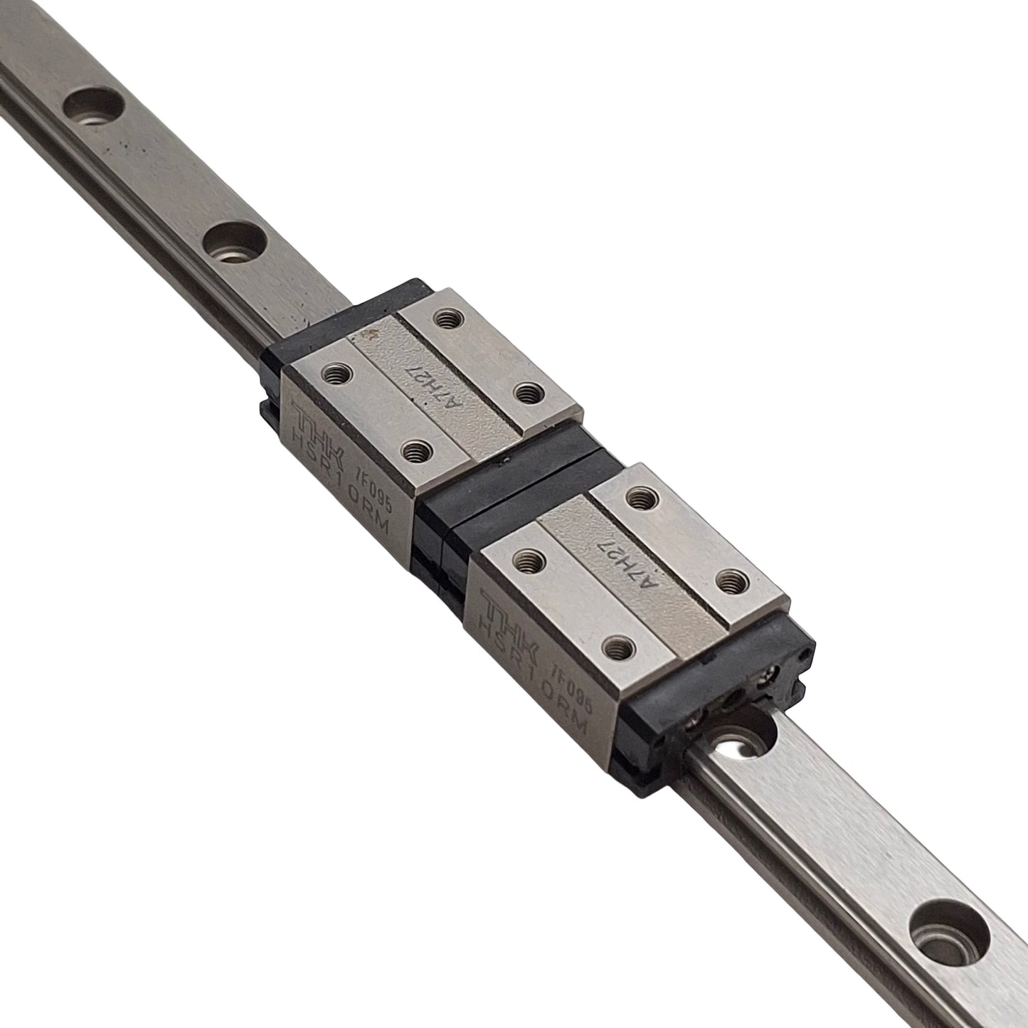 Used THK HSR10RM Linear Guide Rail With 2x Bearings, Rail: 470mm, Slide: 20mm x 30mm