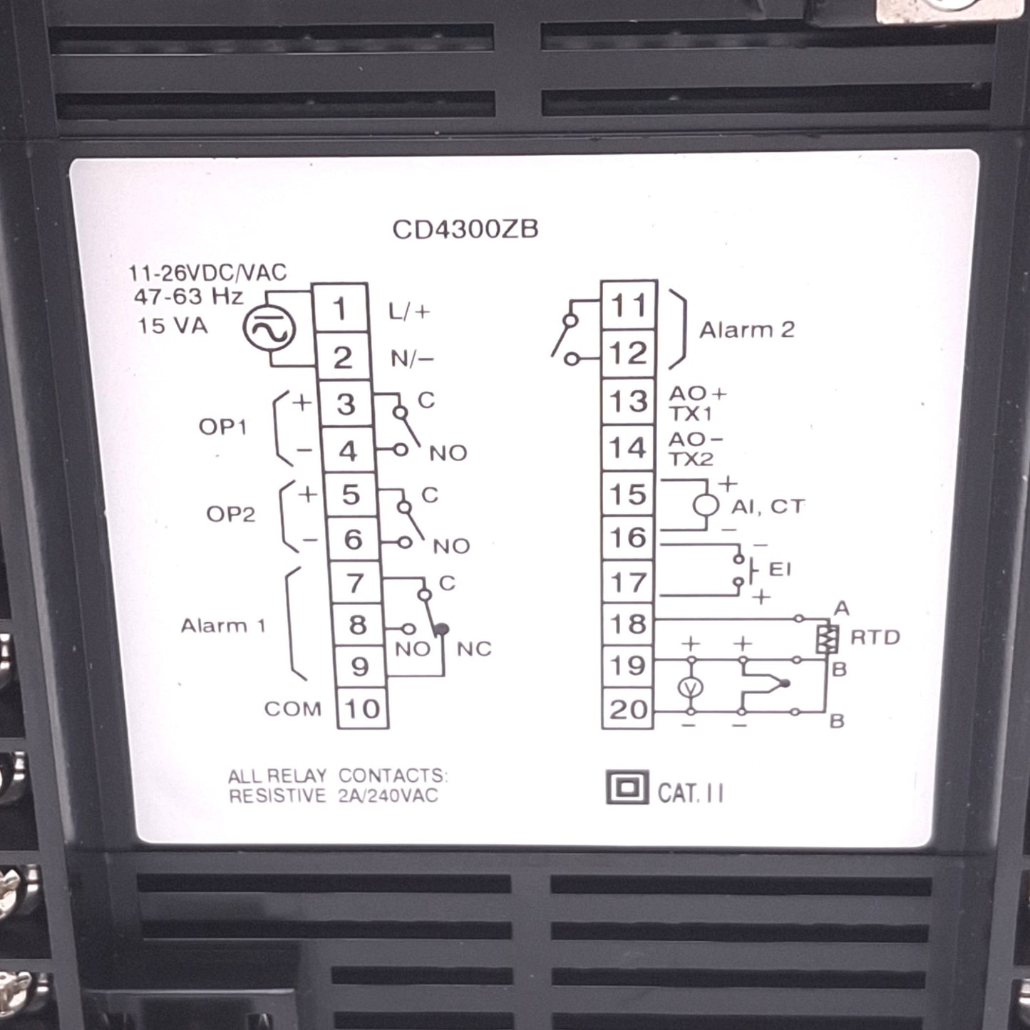 Used Haskris CD4300ZB Water Temperature Controller, 4-Digit, TC/RTD, 0-10V 4-20mA