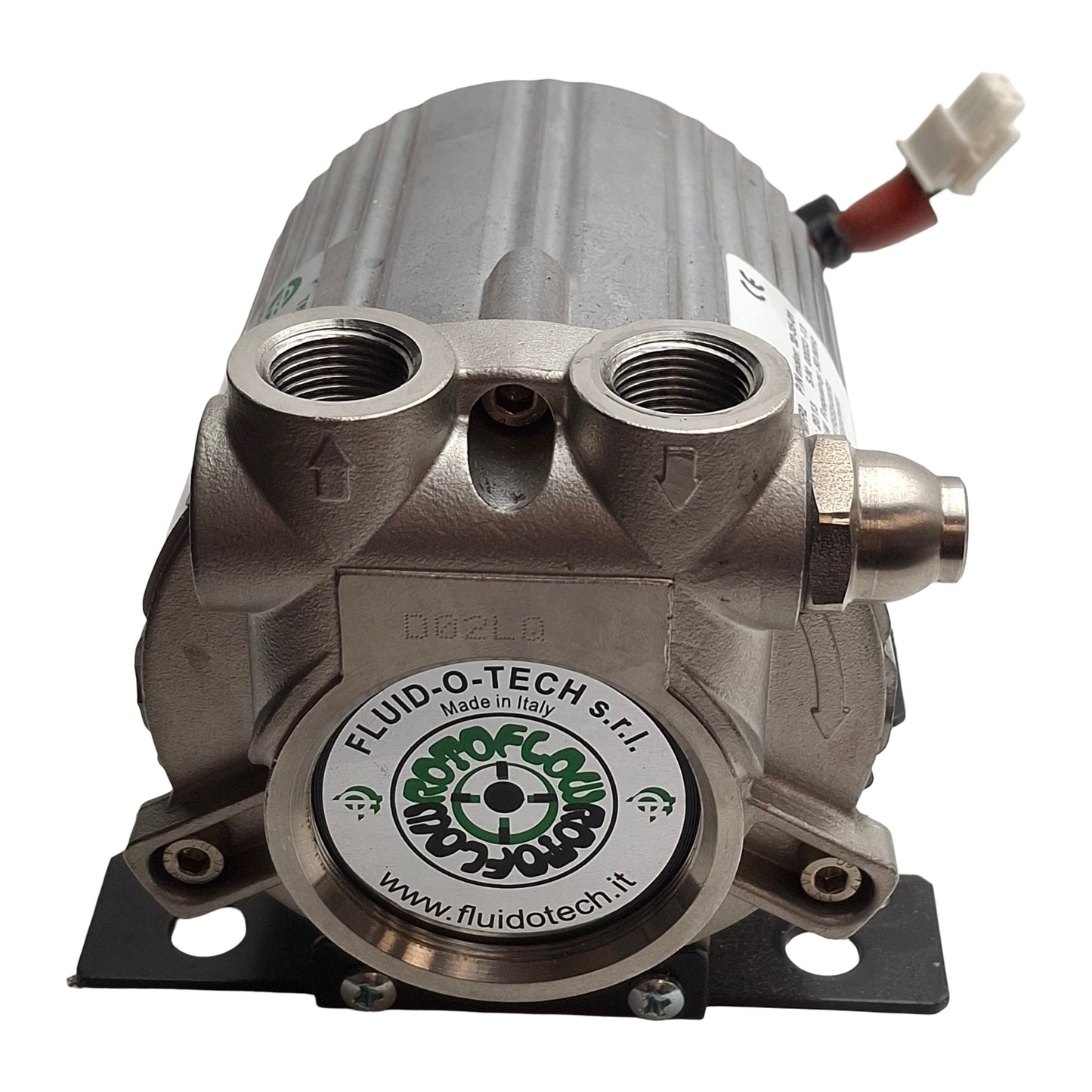 Used Fluid-O-Tech TMFRSS201V Rotary Vane Pump/Motor, 100/110/230VAC, 20 bar Static
