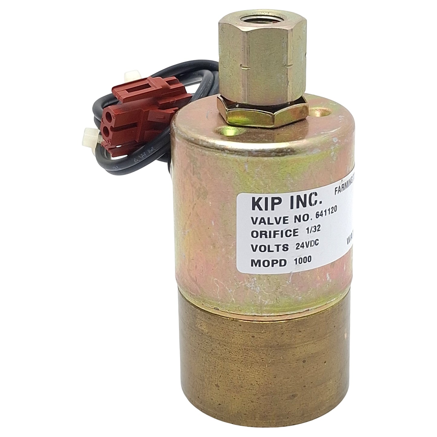 Used KIP 641120-24VDC Solenoid Valve, 2-Way N.O., 1/8in NPT, 1000psi, 24VDC Coil