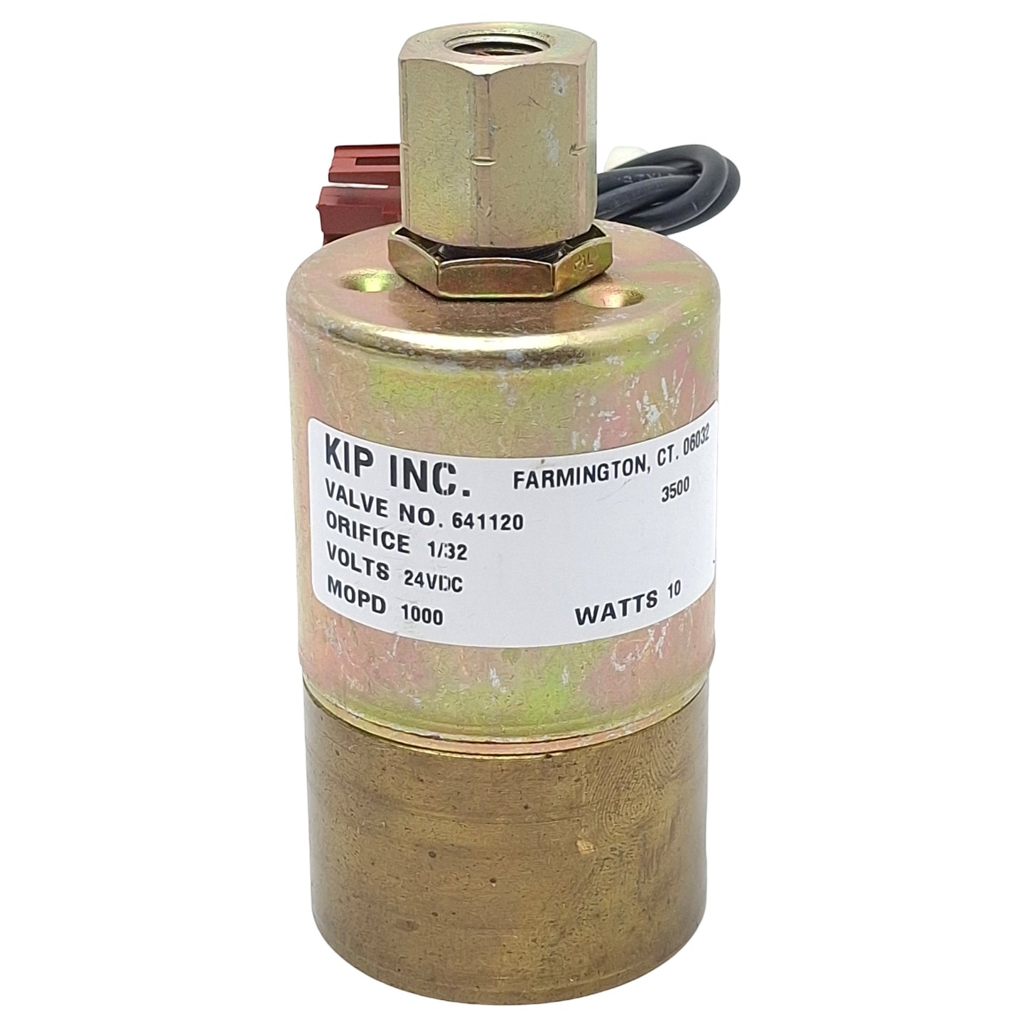 Used KIP 641120-24VDC Solenoid Valve, 2-Way N.O., 1/8in NPT, 1000psi, 24VDC Coil