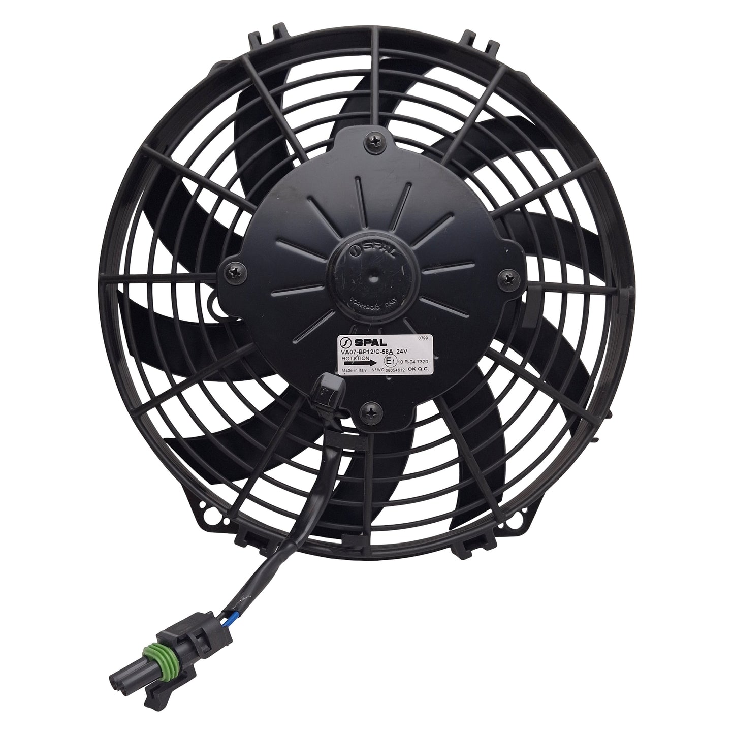 Used SPAL VA07-BP12/C-58A Axial Brushed Cooling/Blower Fan, 225mm, 24VDC, 690CFM