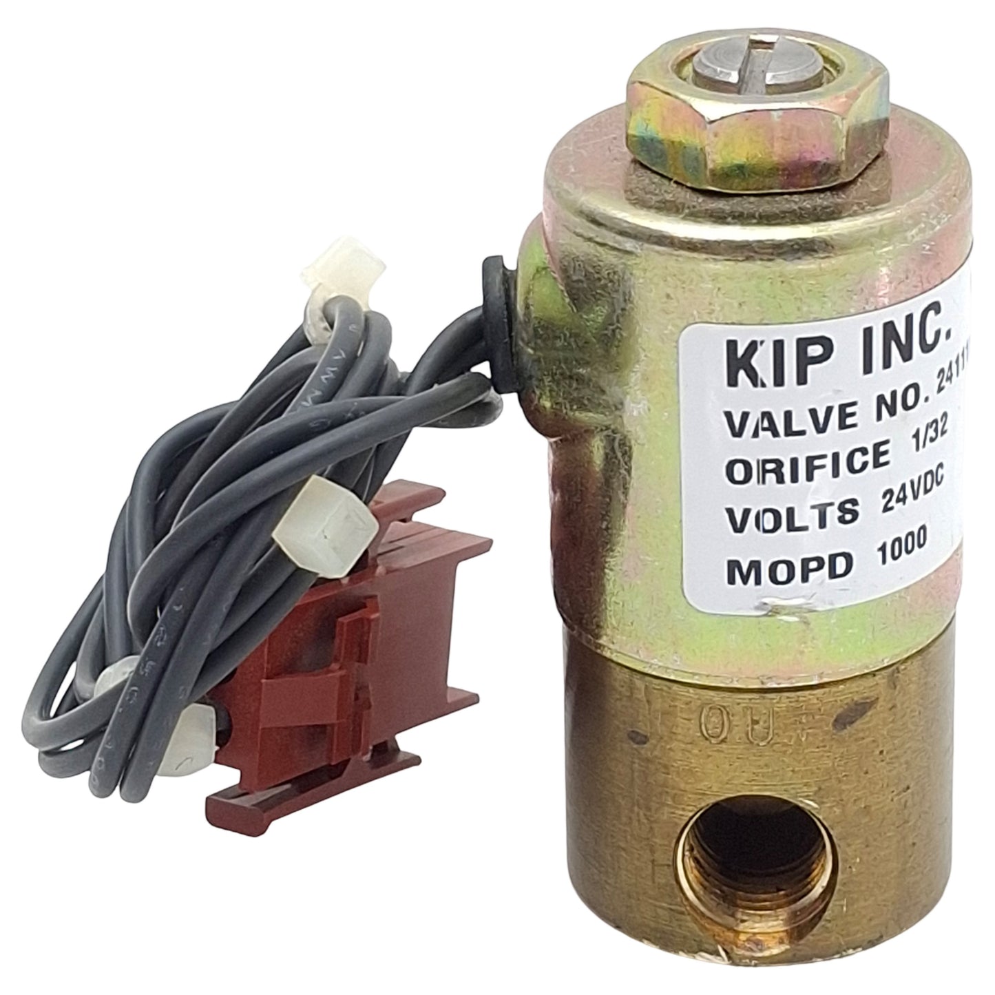 Used KIP 241110-24VDC Solenoid Valve, 2-Way, N.C., 1/8in NPT, 1000psi, 24VDC Coil