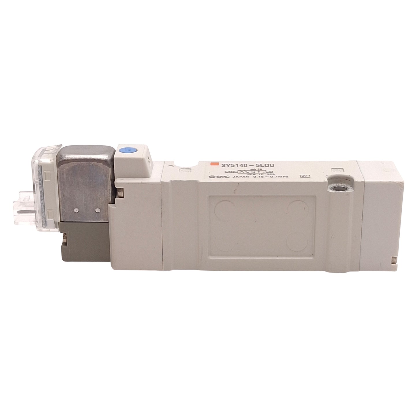 Used SMC SY5140-5LOU Solenoid Valve, 2-Position Single, 0.15-0.7MPa, 24VDC Coil