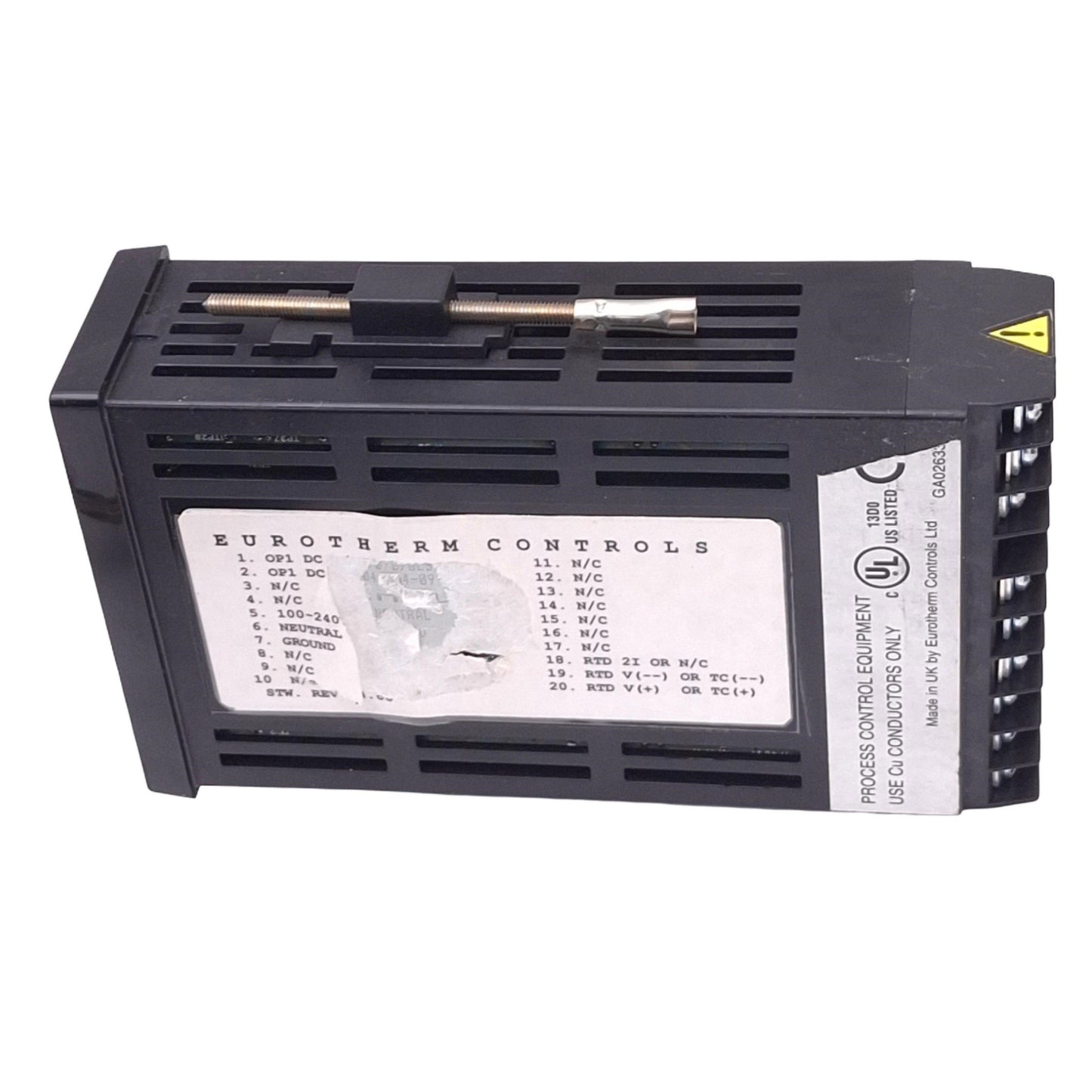 Used Eurotherm 808/D1/O/O/0/QLS AKFF400 Temperature Controller, 0-400F, K TC Input
