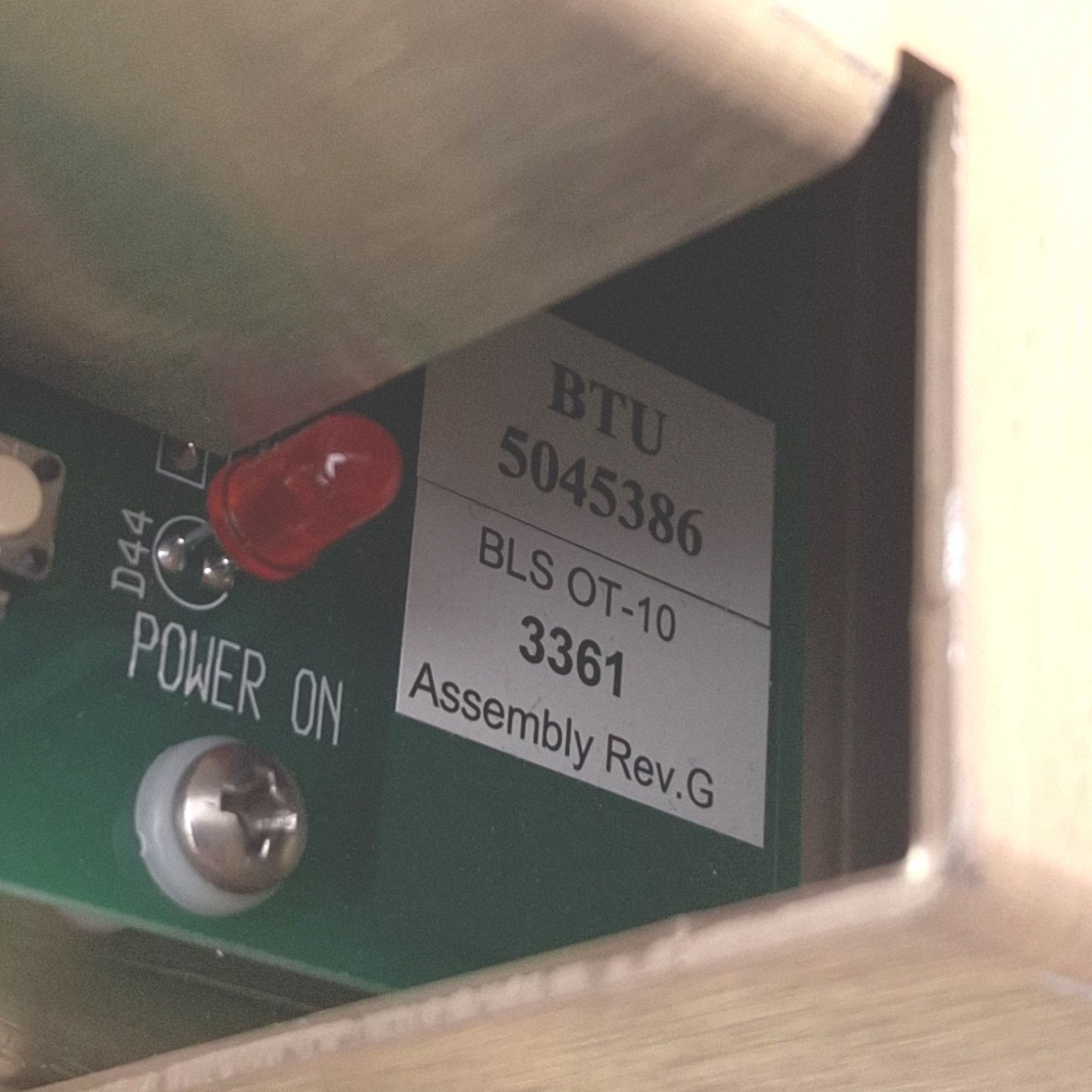 Used BTU Engineering BTUE2-1416 BTU5045386 Over Temperature Module for BTU Oven
