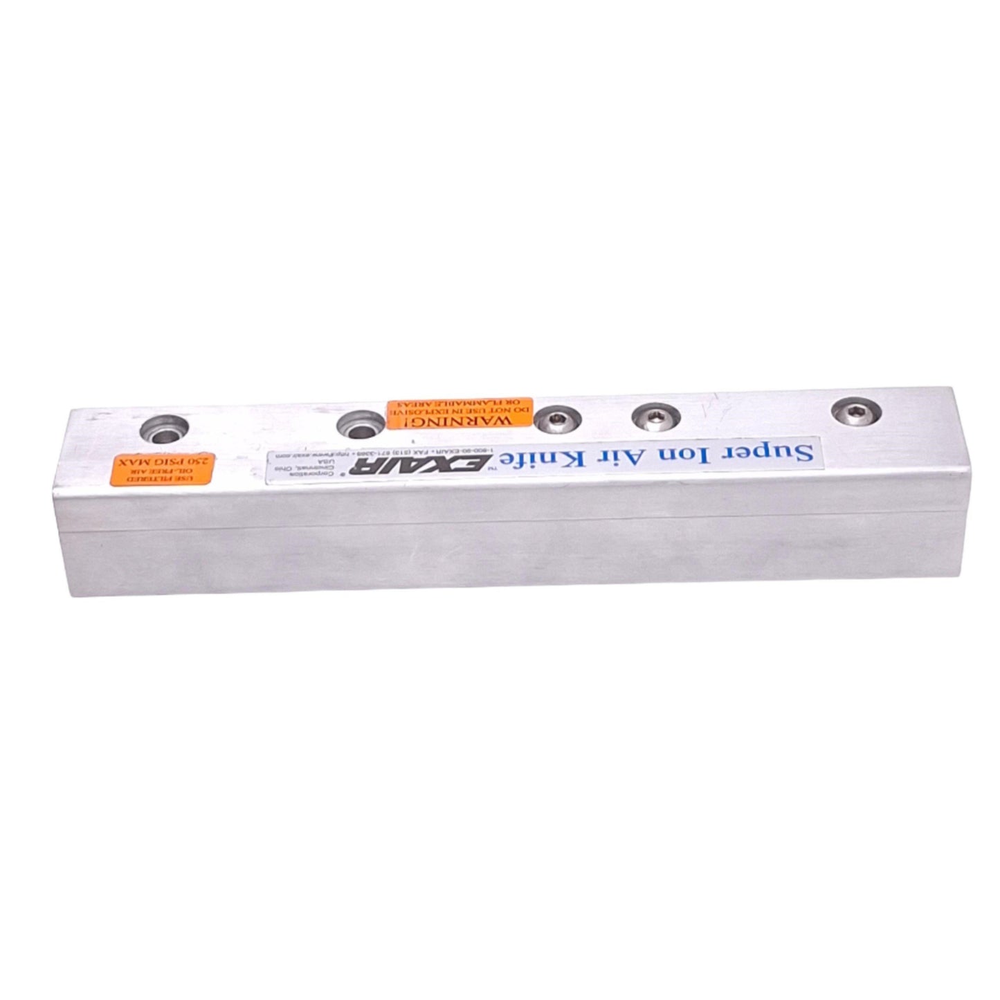 Used Exair 112009 Super Ion Air Knife, 9in Length, 250psi Max, Aluminum, 1/4in NPT