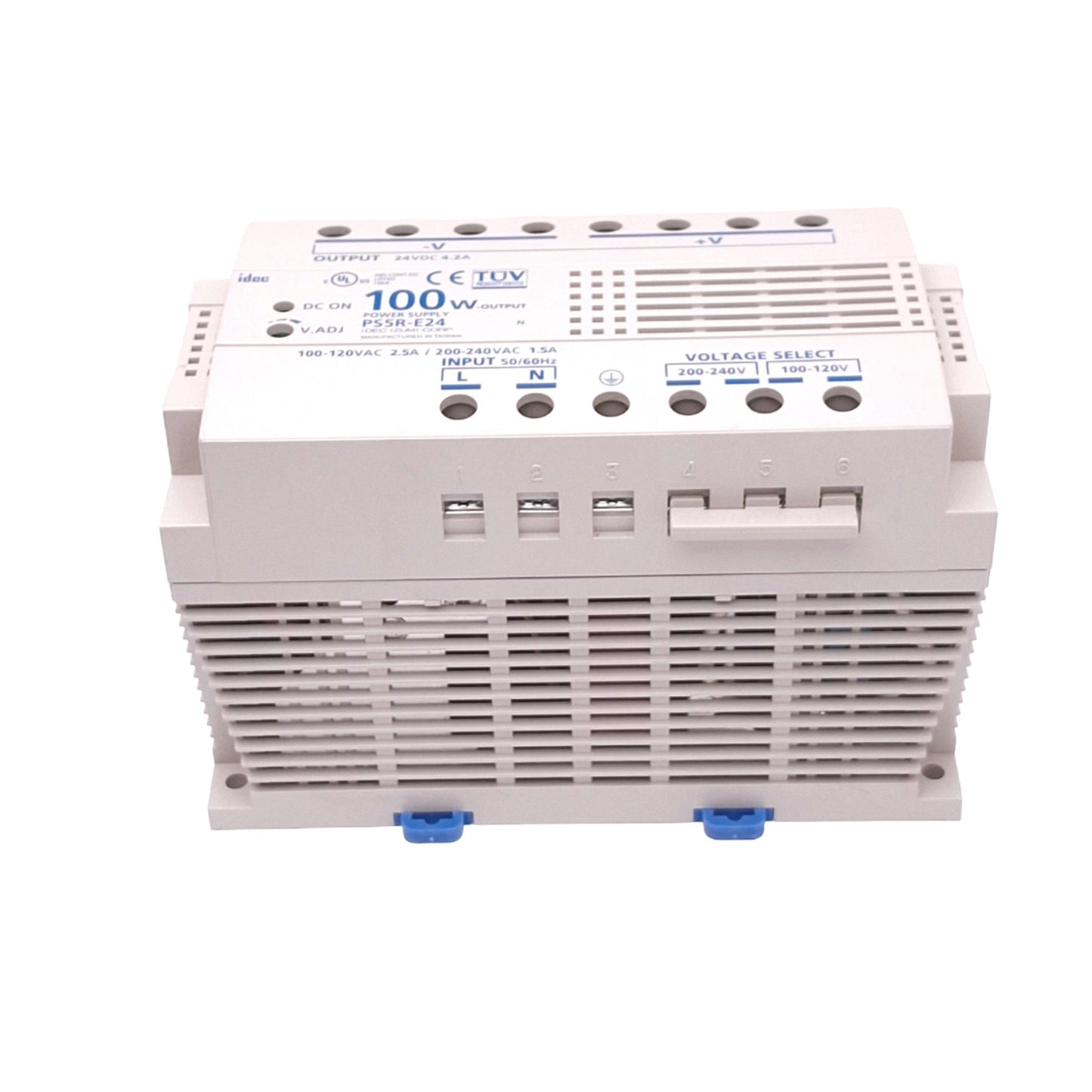 New – Open box IDEC PS5R-E24 Power Supply, 100-120VAC/200-240VAC In, 24VDC 4.2A Out 100W
