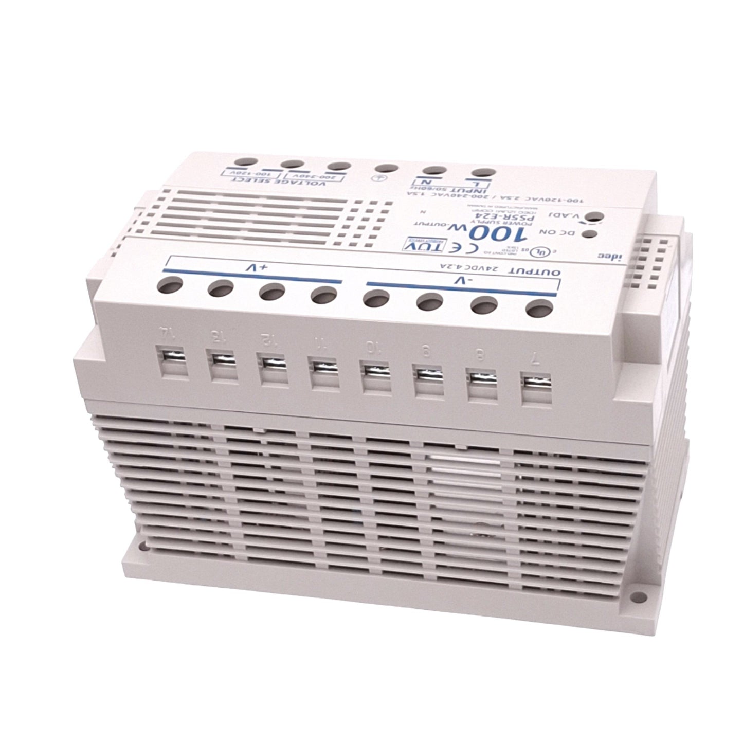New – Open box IDEC PS5R-E24 Power Supply, 100-120VAC/200-240VAC In, 24VDC 4.2A Out 100W