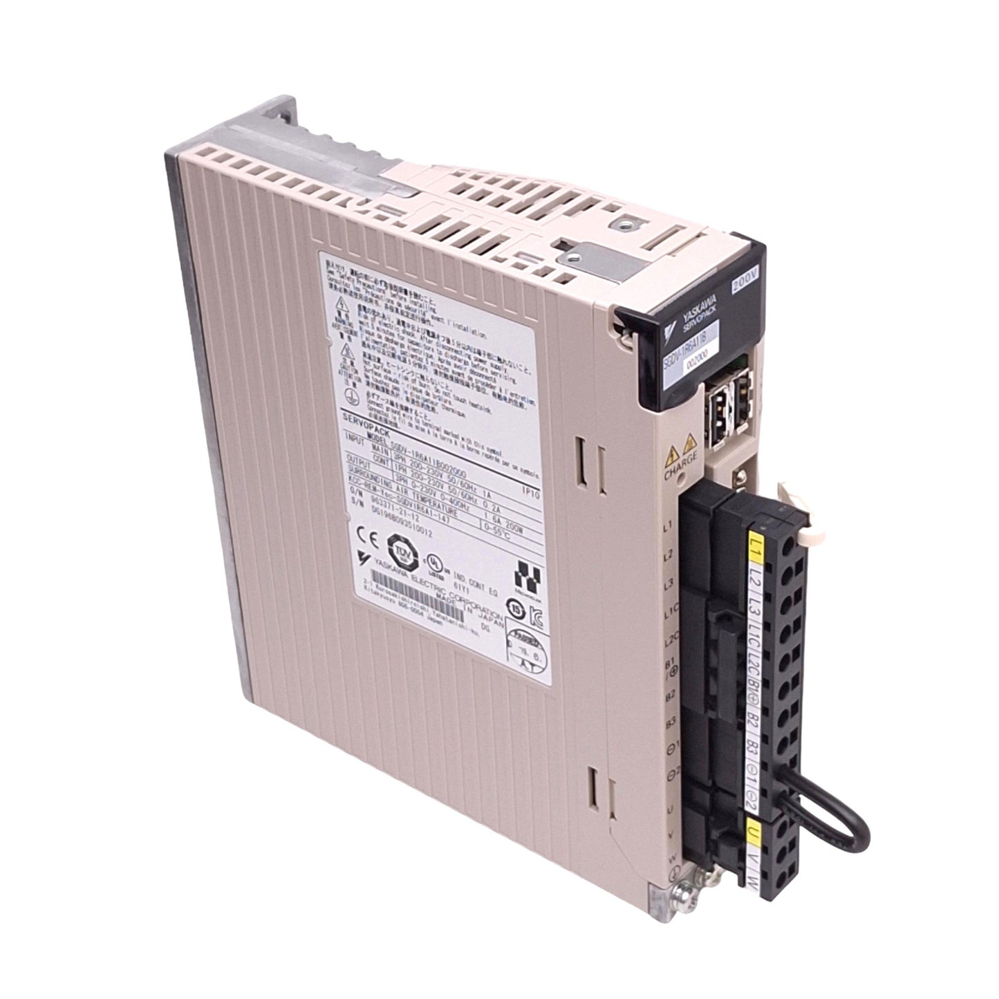 Used Yaskawa SGDV-1R6A11B002000 SERVOPACK AC Servo Drive, 3-ph 0-230VAC 0-400Hz 200W