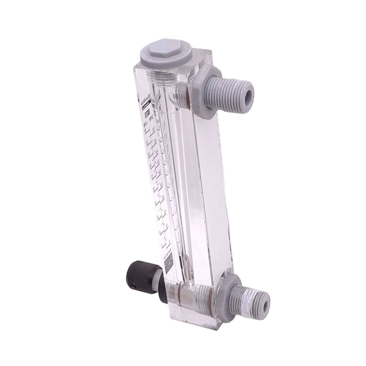 Used Blue-White F-55020L Flow Meter, 2-20LPM/0.5-5.0GPM, 250psi 200F Max, 1/2in NPT