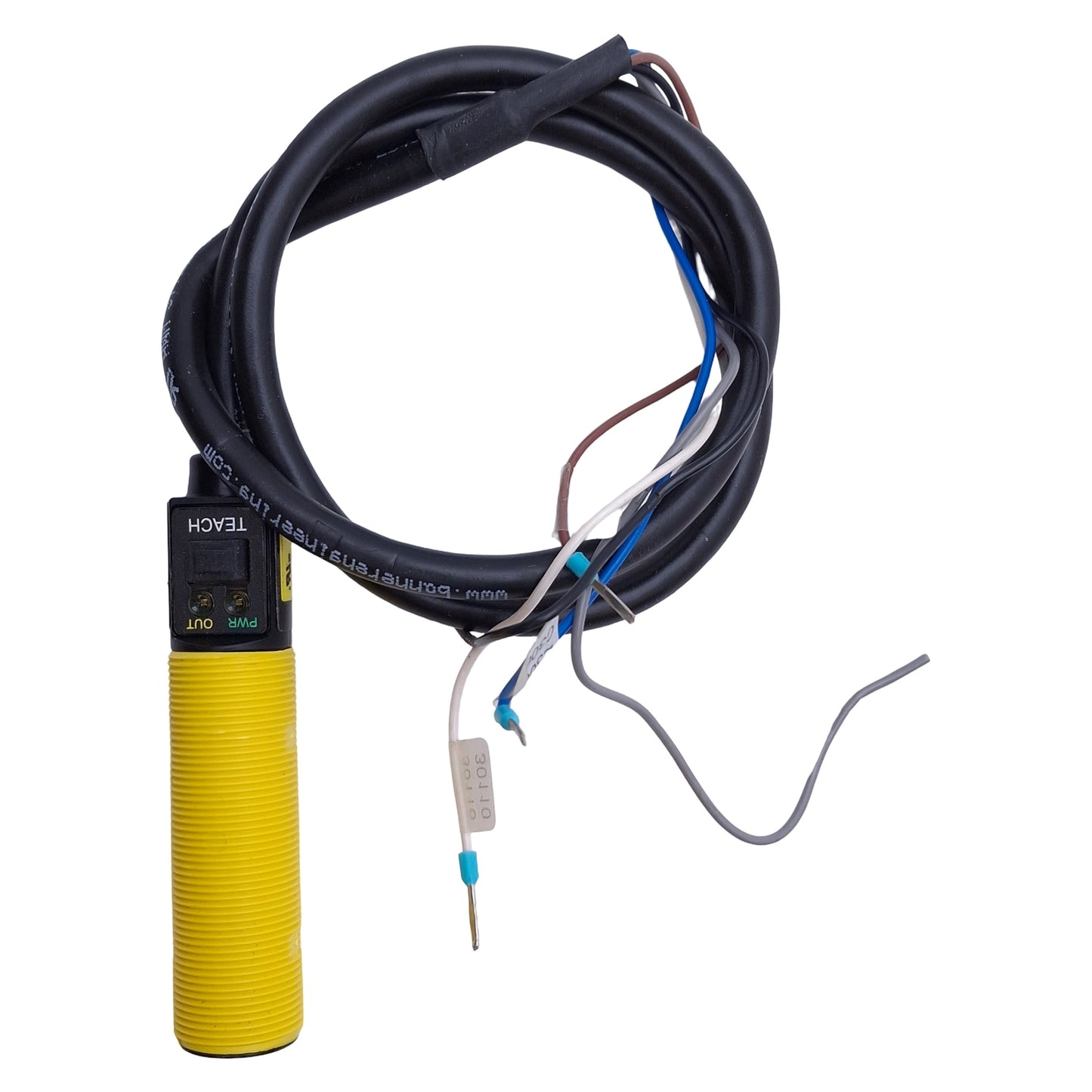 Used Banner S18UBA Ultrasonic Sensor 30-300mm Range, NPN/PNP Output, 10-30VDC