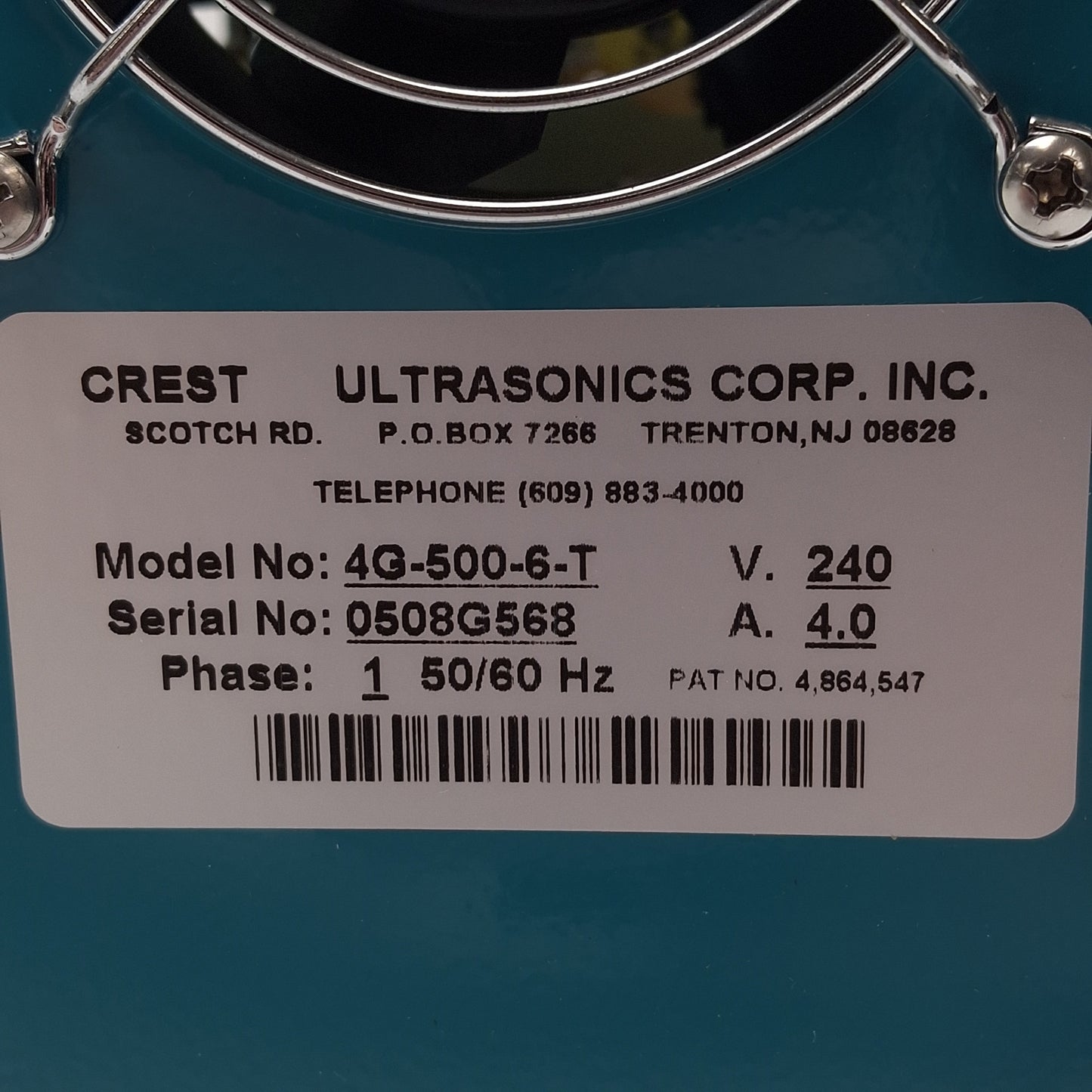 Used Crest 4G-500-6-T Tru-Sweep Genesis Ultrasonic Generator, 40kHz, 500W, 240VAC