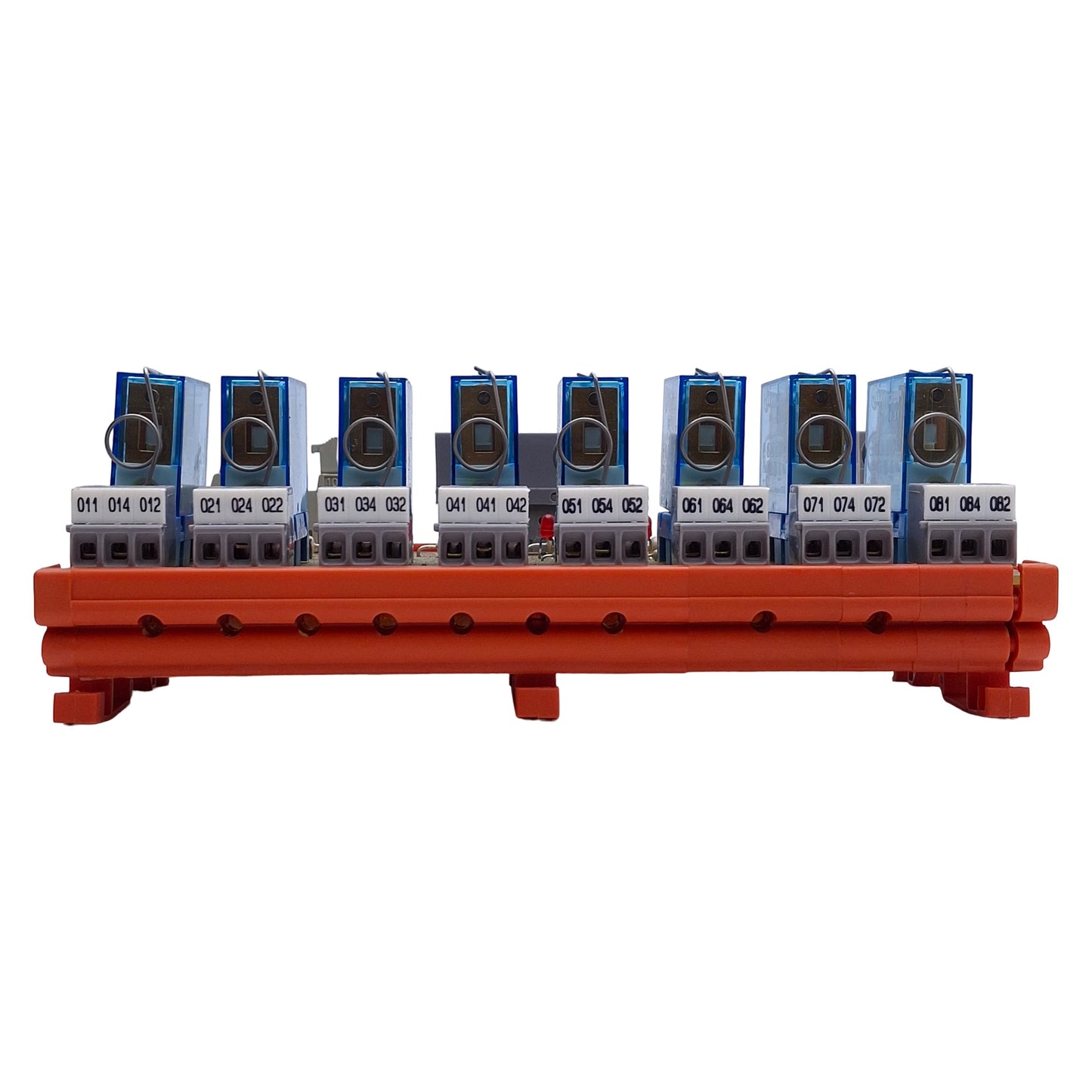 Used Entrelec 20066-20 Relay Interface Module 8-Position, 24VAC/DC, DIN Rail