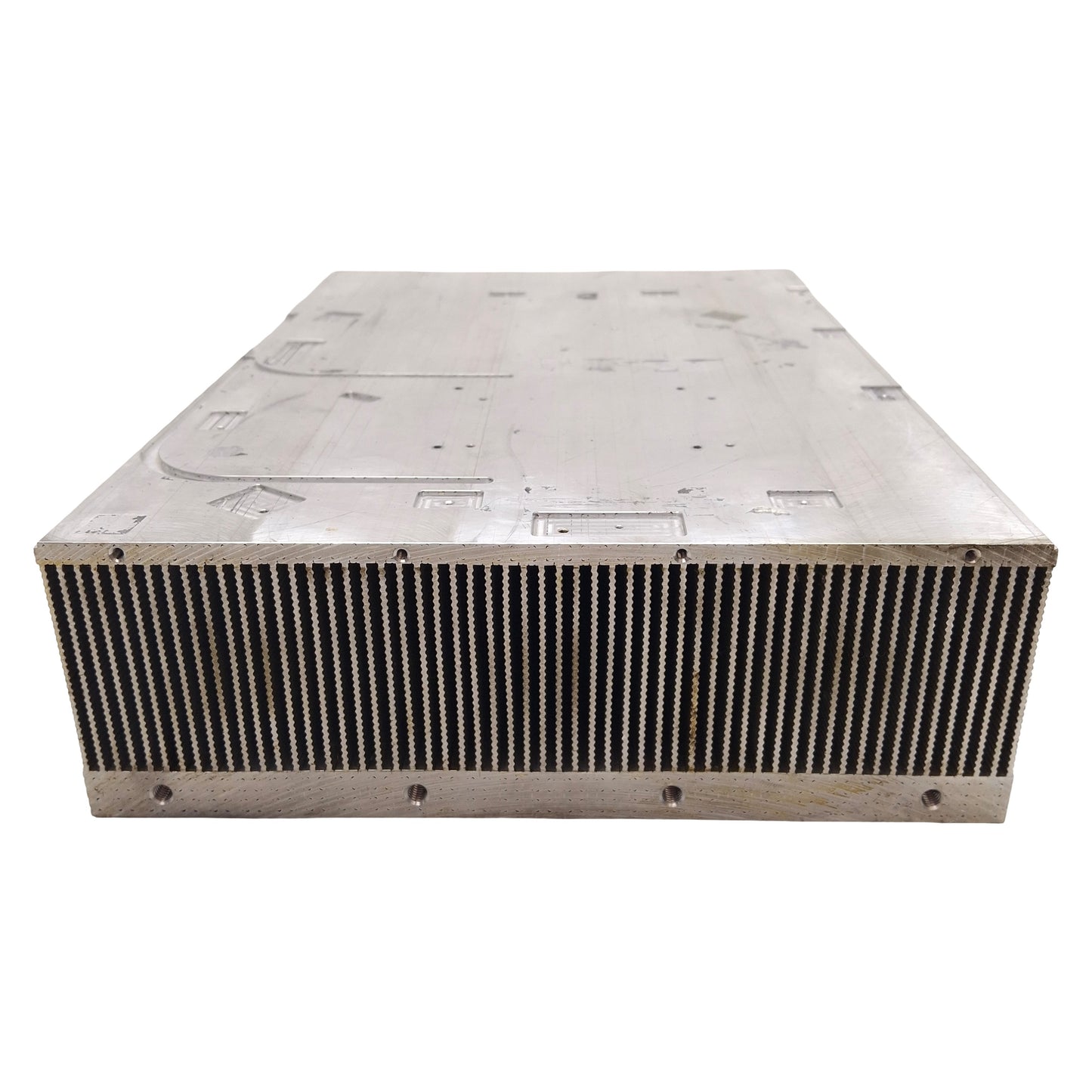 Used Aluminum Heatsink, 370mm Long x 252mm Wide x 83mm High, 56-Section, *Milled*