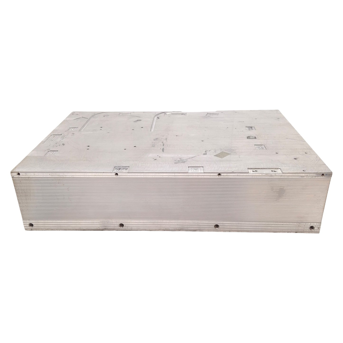 Used Aluminum Heatsink, 370mm Long x 252mm Wide x 83mm High, 56-Section, *Milled*