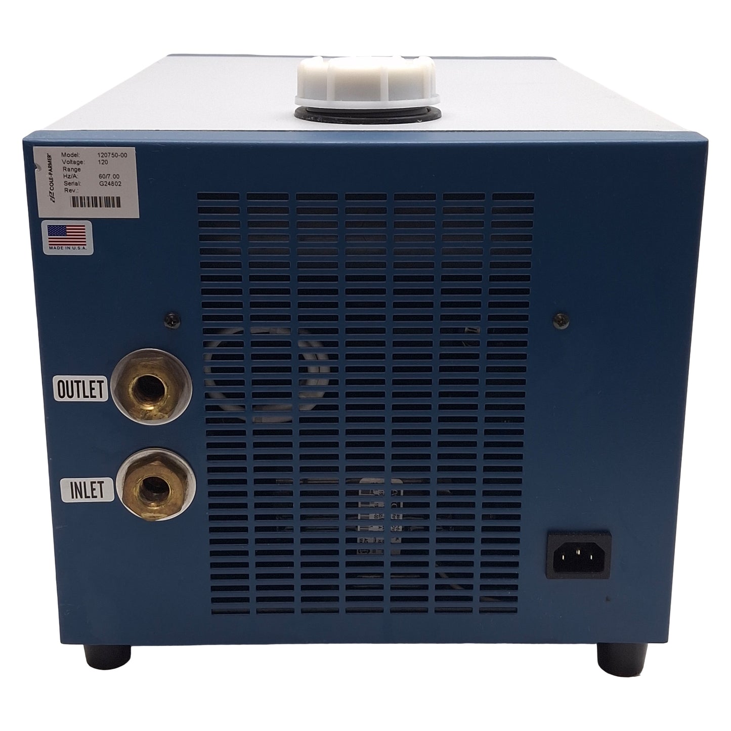 Used Cole Parmer 120750-00 Polystat Recirculating Chiller -25°C~+45°C, 3/8NPT, 120VAC