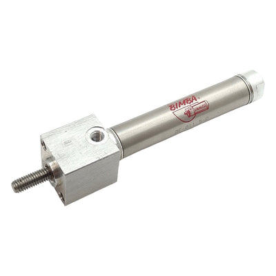Used Bimba BF-011.5-D Pneumatic Cylinder, 7/16in Bore, 1-1/2in Stroke, #10-32, 250psi