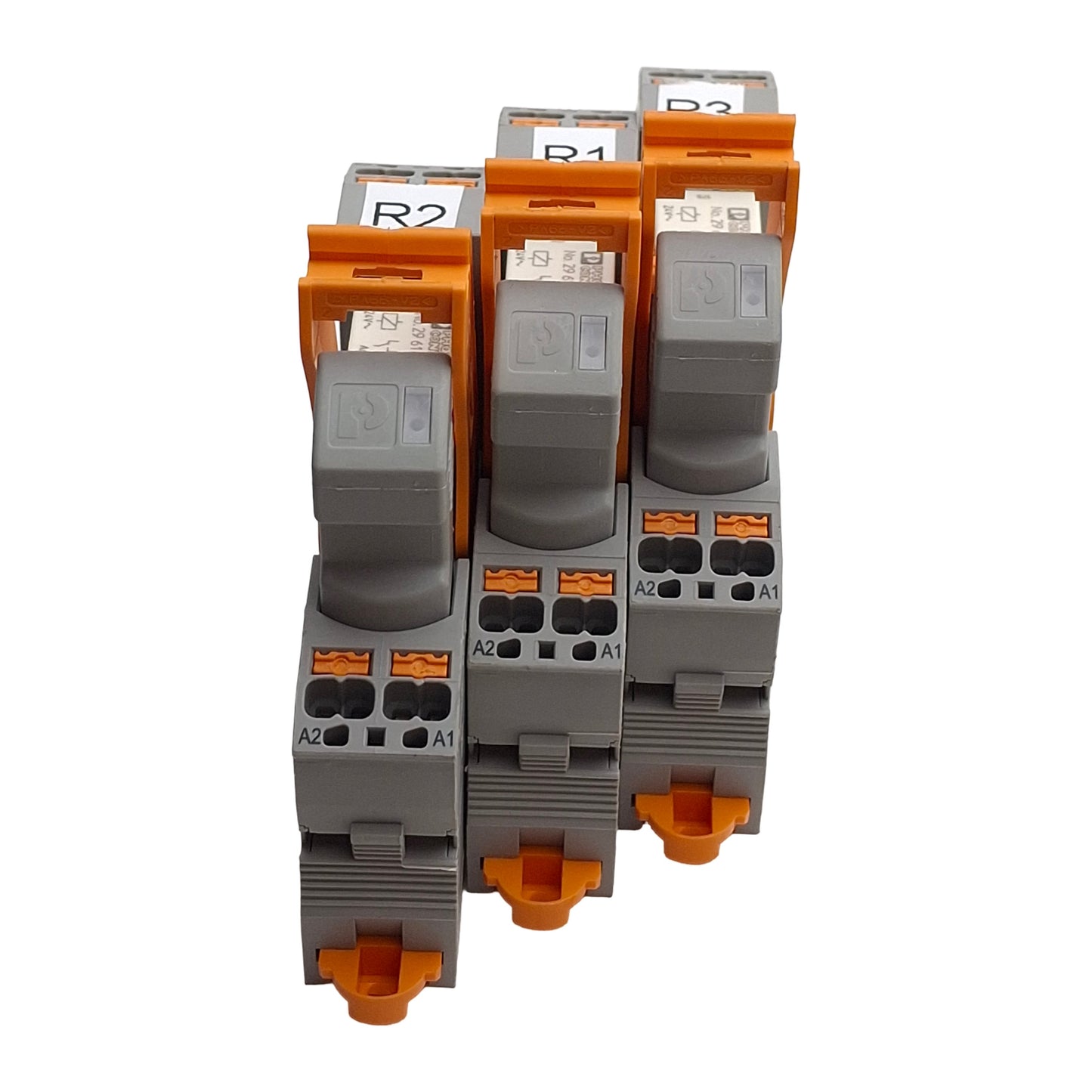 Used Lot of 3 Phoenix Contact 2961435 RIF-1-BPT/2x21 Relay With Socket, 24VDC Coil