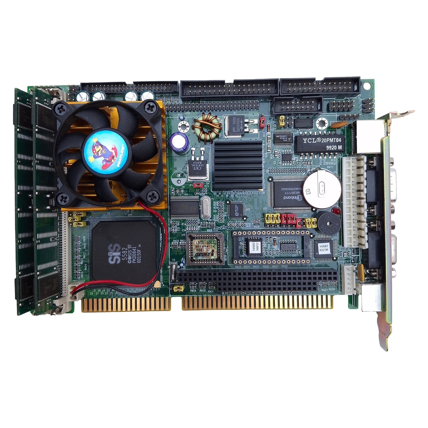 Used AAEON SBC-556 Pentium CPU Card, SiS5582 Chipset, 2MB SDRAM, Intel Socket 7