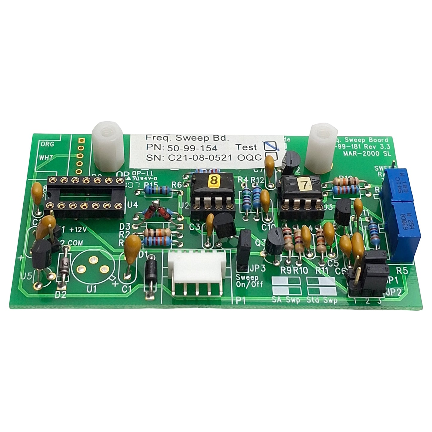 Used Crest 50-99-154 3-08 50-99-181 Frequency Sweep Board, MAR-2000SL