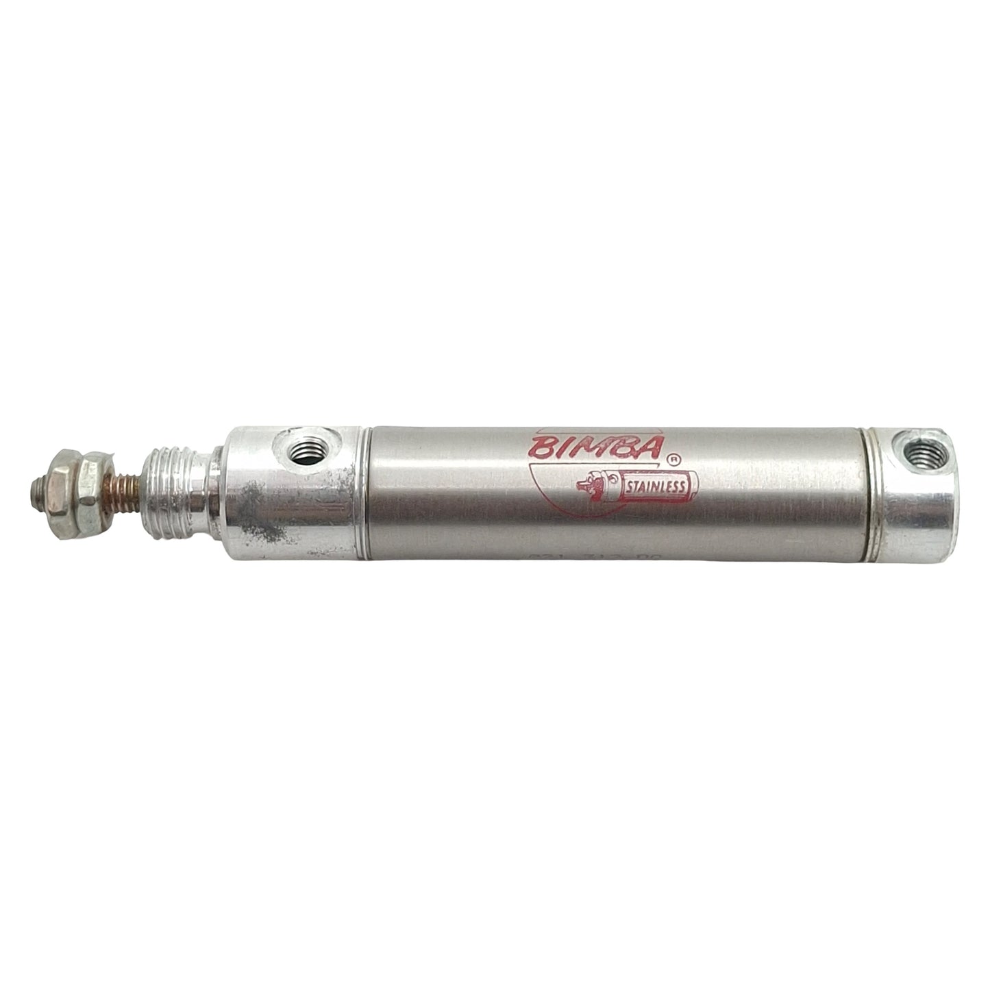Used Bimba 021.312-DQ Pneumatic Cylinder, 9/16in Bore, 1.312in Stroke, #10-32, 250psi