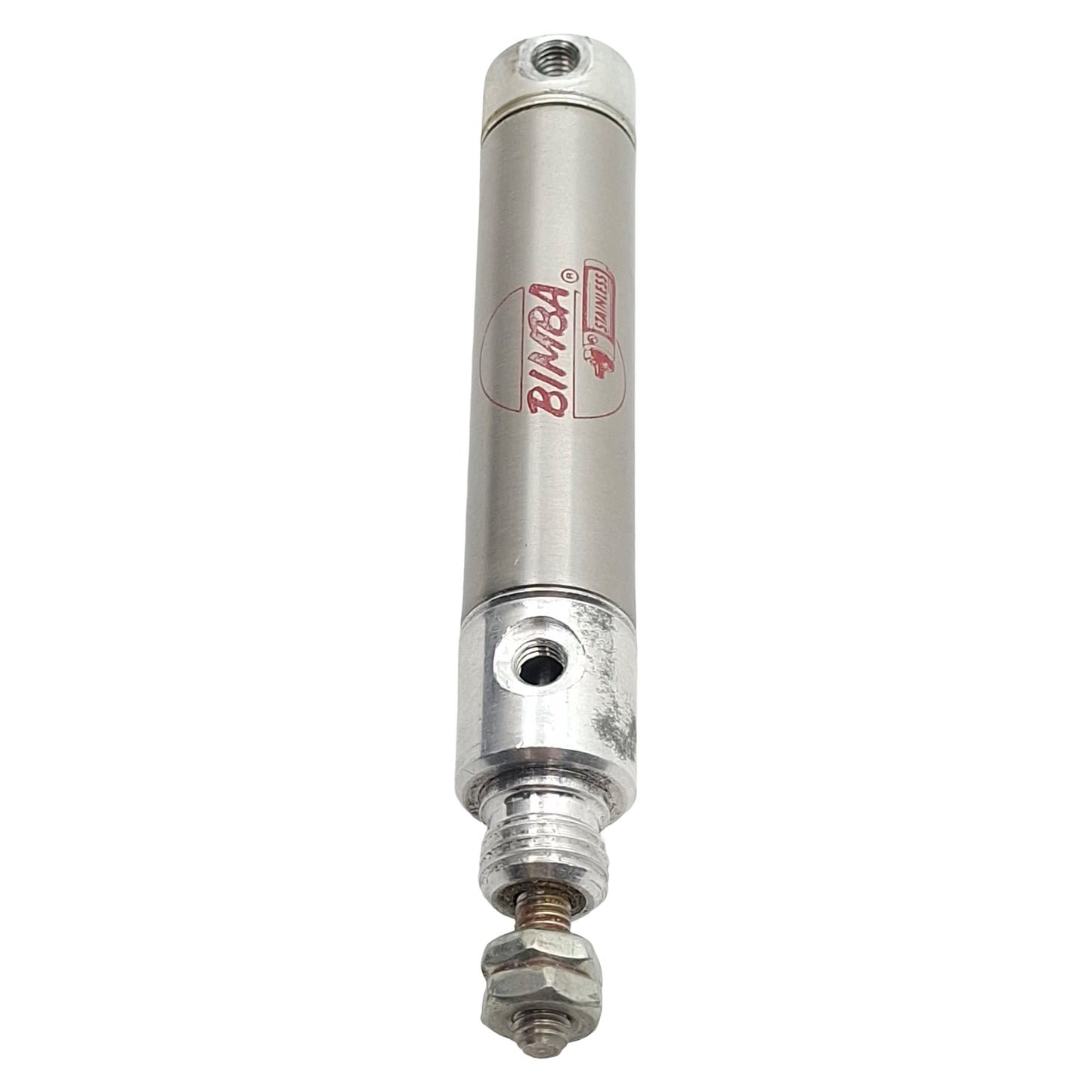 Used Bimba 021.312-DQ Pneumatic Cylinder, 9/16in Bore, 1.312in Stroke, #10-32, 250psi