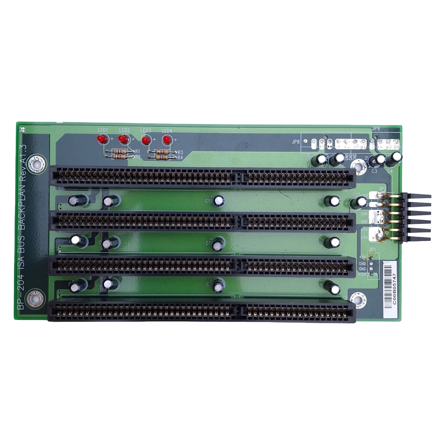 Used AAEON BP-204 Wall Mount Backplane 4-Slot, 7.3in x 3.7in Dimensions, ISA