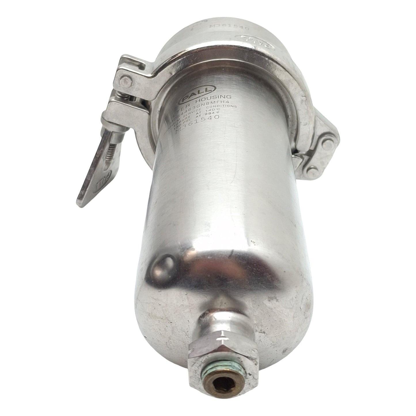 Used PALL MDS4463GN8MFH4 Filter Housing, 5.4in L, 1/2in NPT, 150psi Max, 7.5L/min