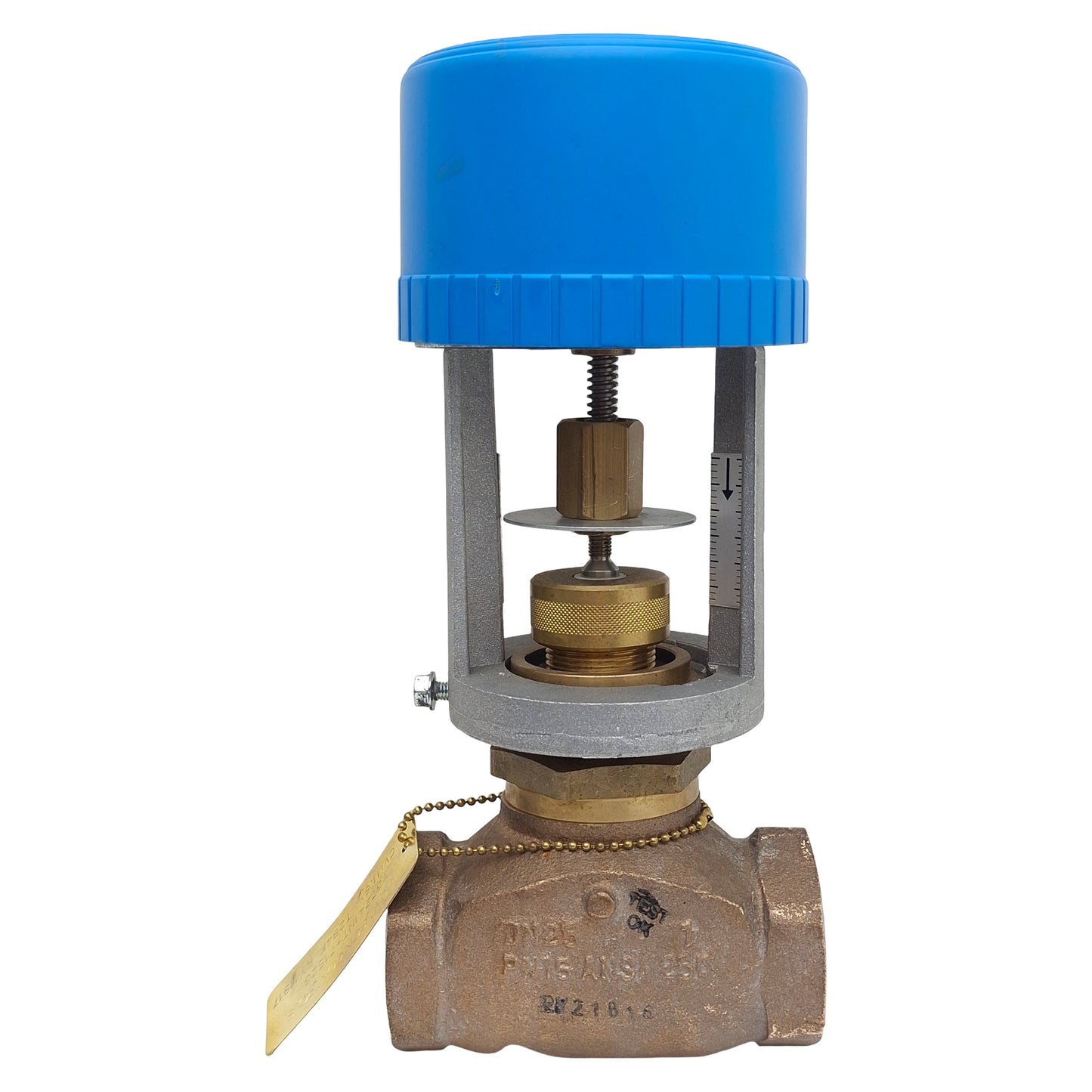 Used Johnson Controls VG7241NT+7152G Globe Valve, 1in NPT, 11.6Cv, 24VDC Actuator