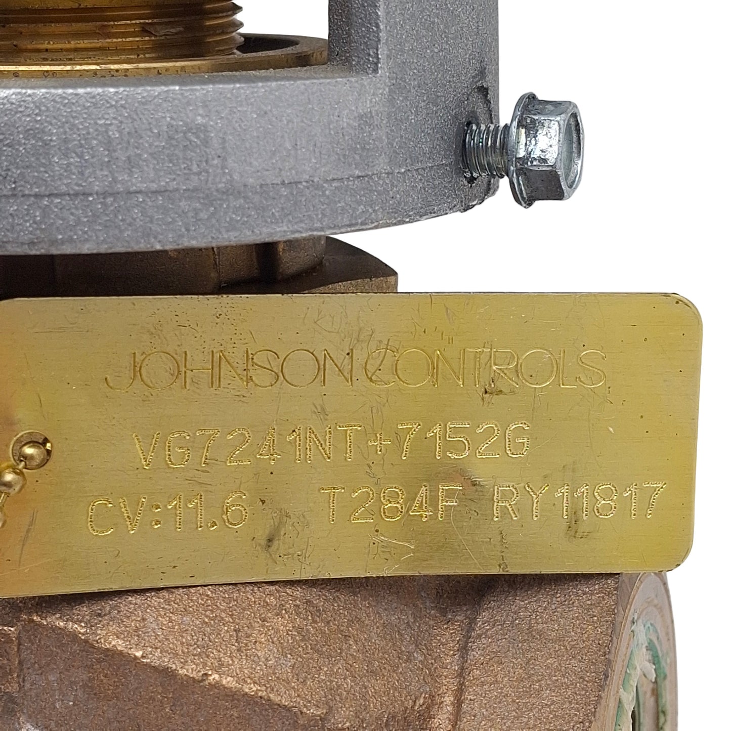 Used Johnson Controls VG7241NT+7152G Globe Valve, 1in NPT, 11.6Cv, 24VDC Actuator