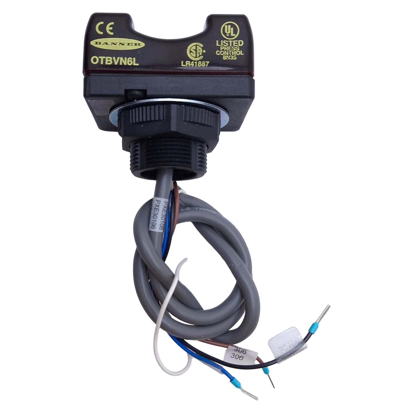 Used Banner Engineering OTBVN6L Optical Touch Button, 10-30VDC, Complimentary NPN Out