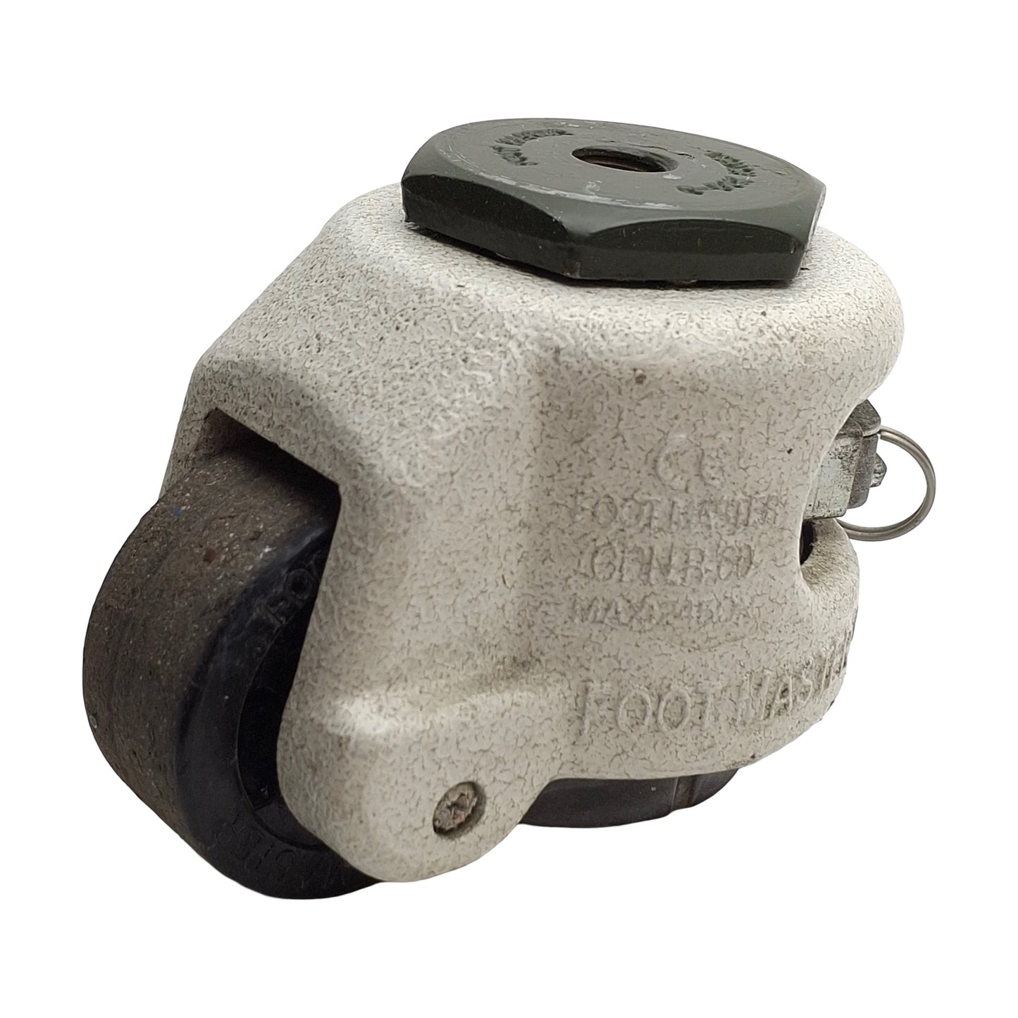 Used Foot Master GDR-60-S-NYN Leveling Caster, ø50mm Wheel, 500kg, M12x1.75