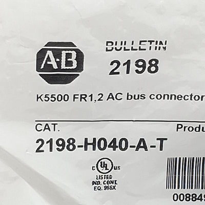 New Allen Bradley 2198-H040-A-T Busbar & T-Connector Kit, AC Power, Frame 1-2, 55mm