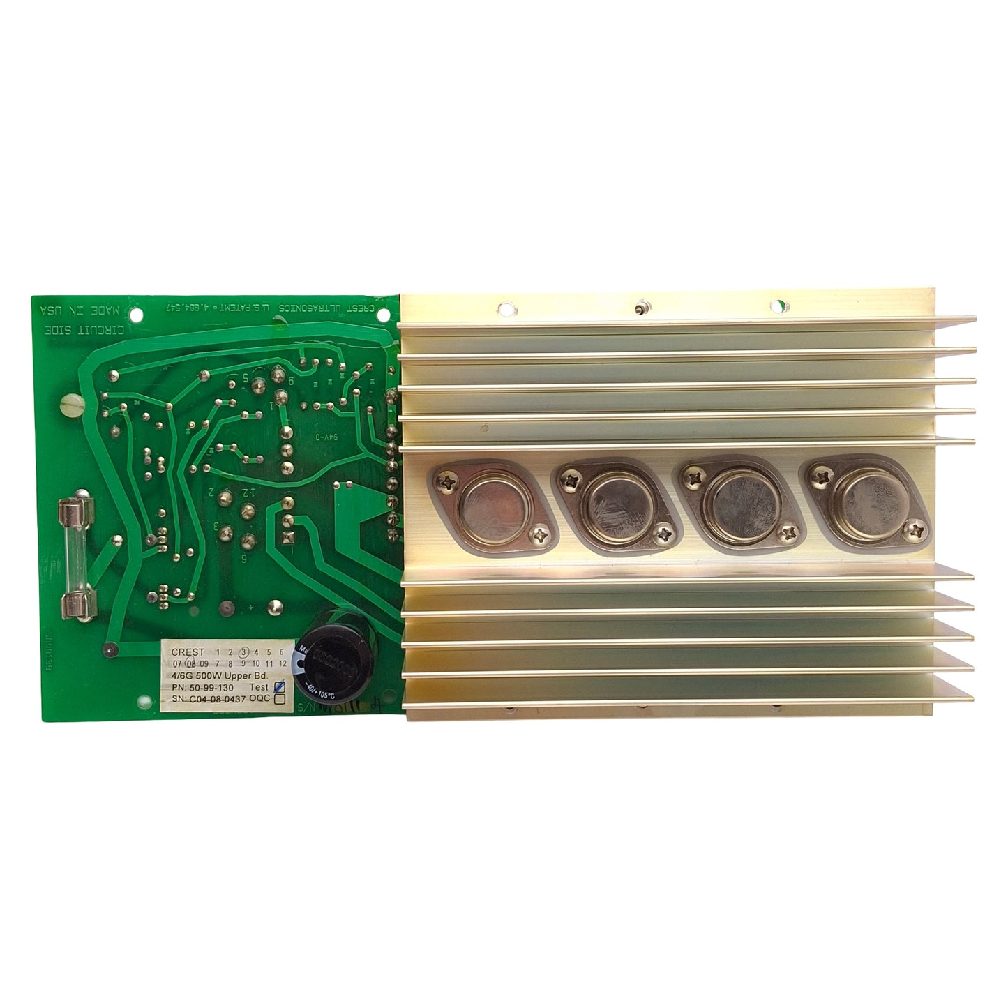 Used Crest 50-99-130 4/6G 500W Upper Board For Tru-Sweep Genesis Ultrasonic Generator