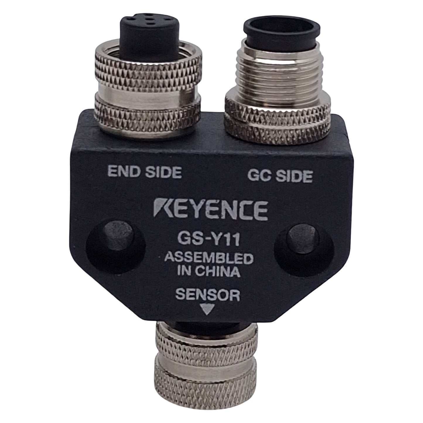 New Keyence GS-Y11 Y-Shaped Connector, 5-Pin M12 M x 5-Pin M12 F x 8-Pin M12 F