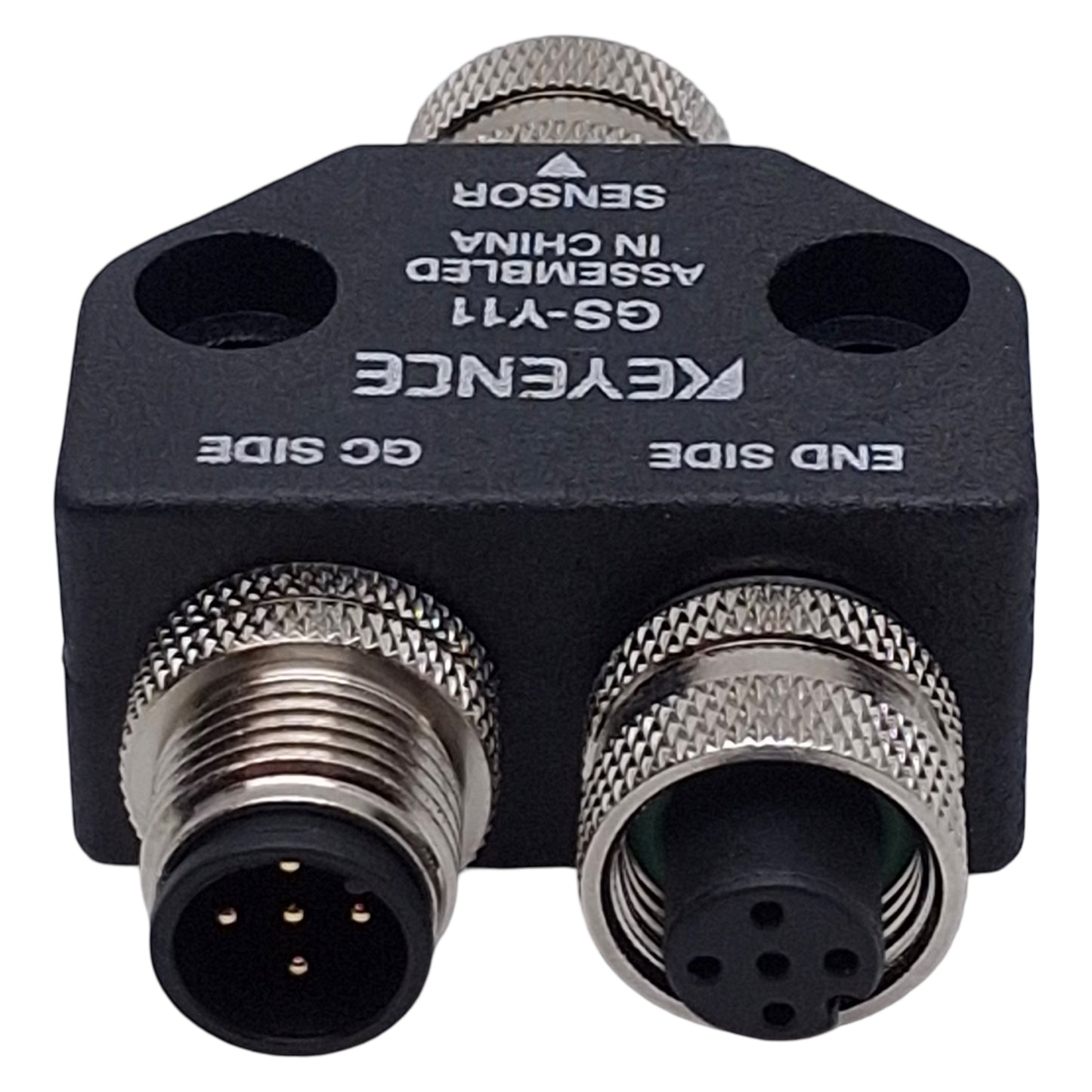 New Keyence GS-Y11 Y-Shaped Connector, 5-Pin M12 M x 5-Pin M12 F x 8-Pin M12 F
