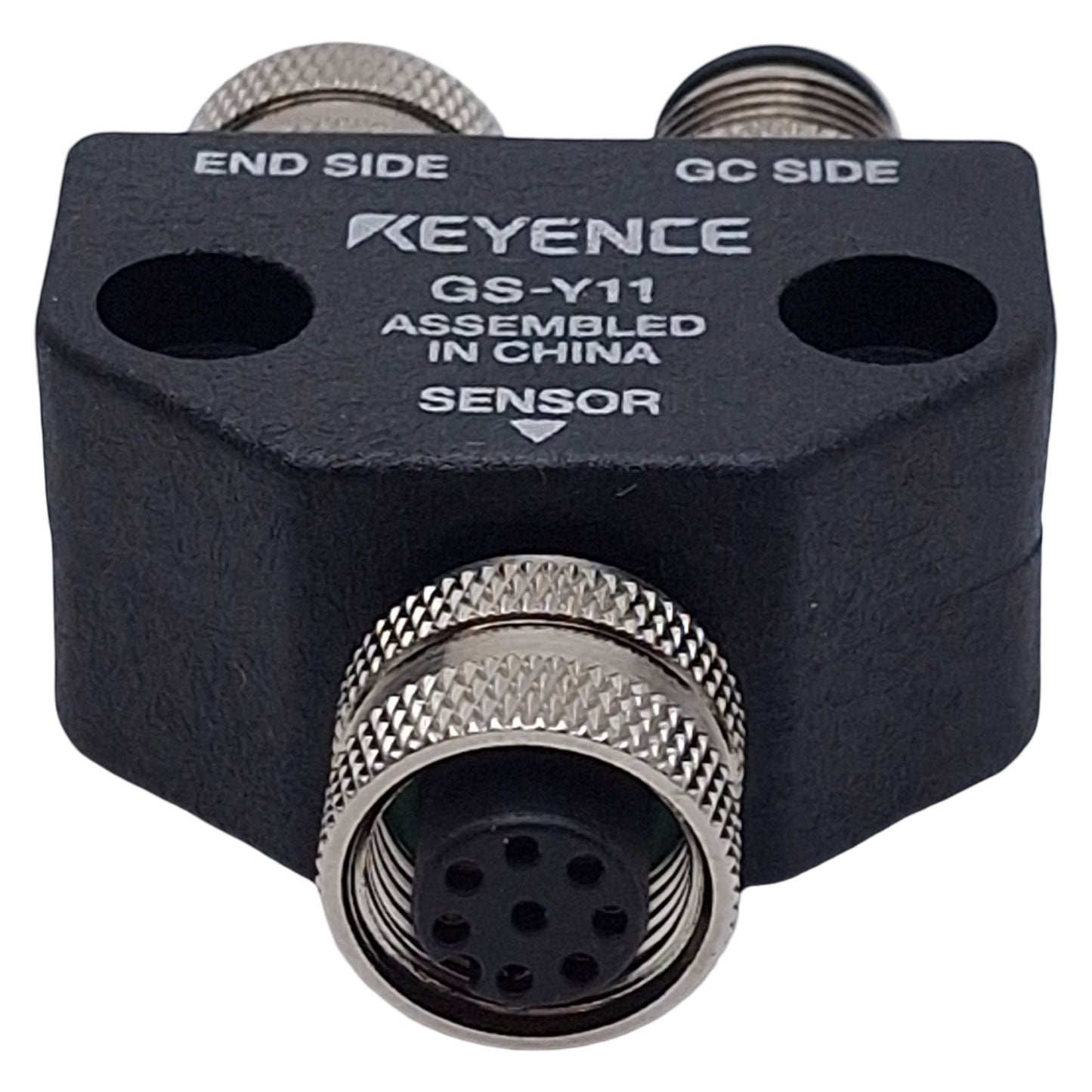 New Keyence GS-Y11 Y-Shaped Connector, 5-Pin M12 M x 5-Pin M12 F x 8-Pin M12 F